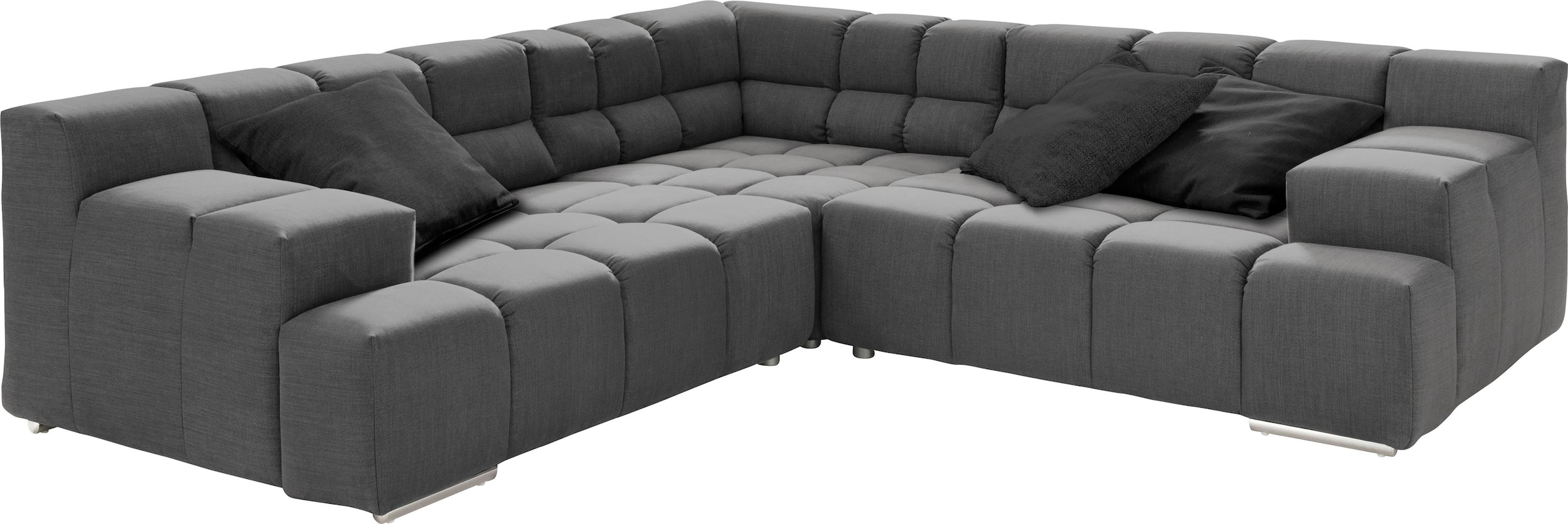 designwerk Ecksofa »Temple, aufwendige Verarbeitung, tolle Designsprache«, mit Sitztiefenverstellung für mehr Sitzkomfort,gleichschenklig