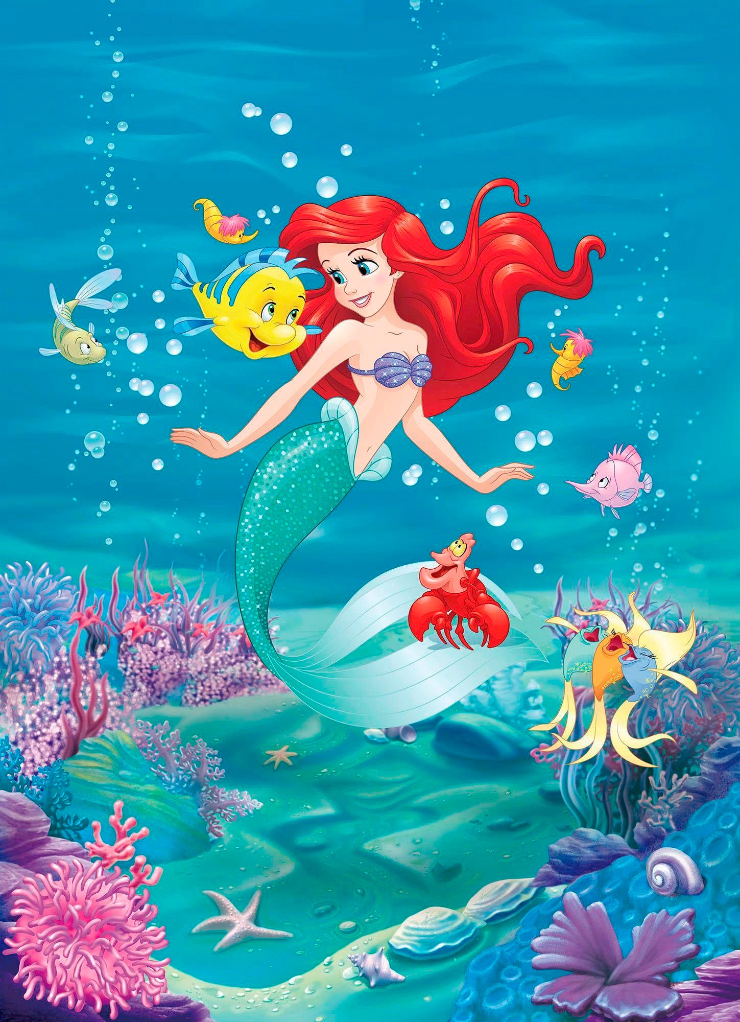 Image of Komar Fototapete "Ariel Singing - Grösse 184 x 254 cm" bedruckt glatt Kinderzimmer
