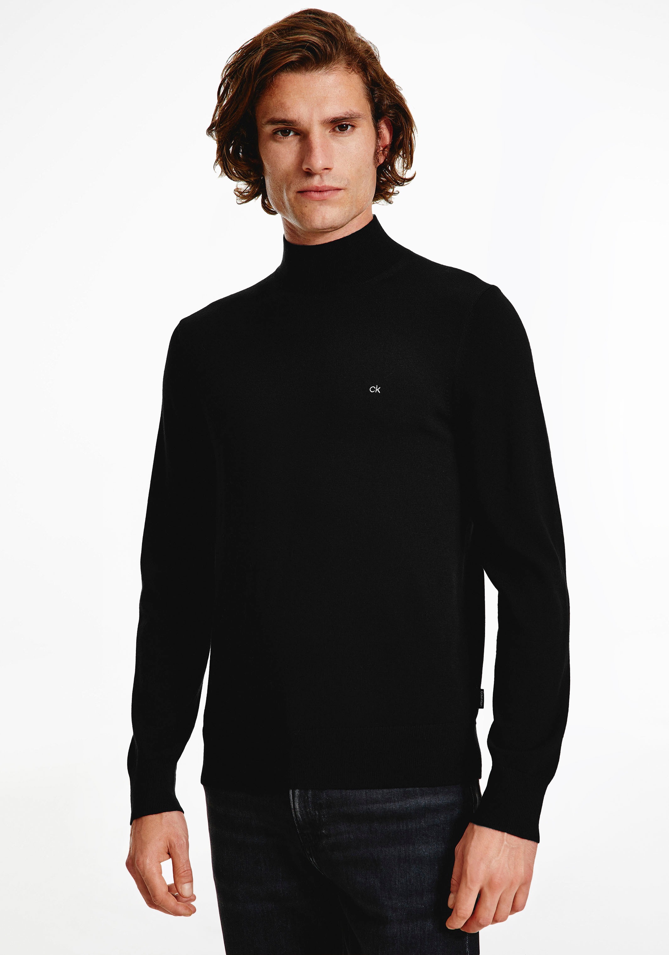 Image of Calvin Klein Rollkragenpullover »SUPERIOR WOOL MOCK PULLOVER«, mit niedrigem Rollkragen bei Ackermann Versand Schweiz