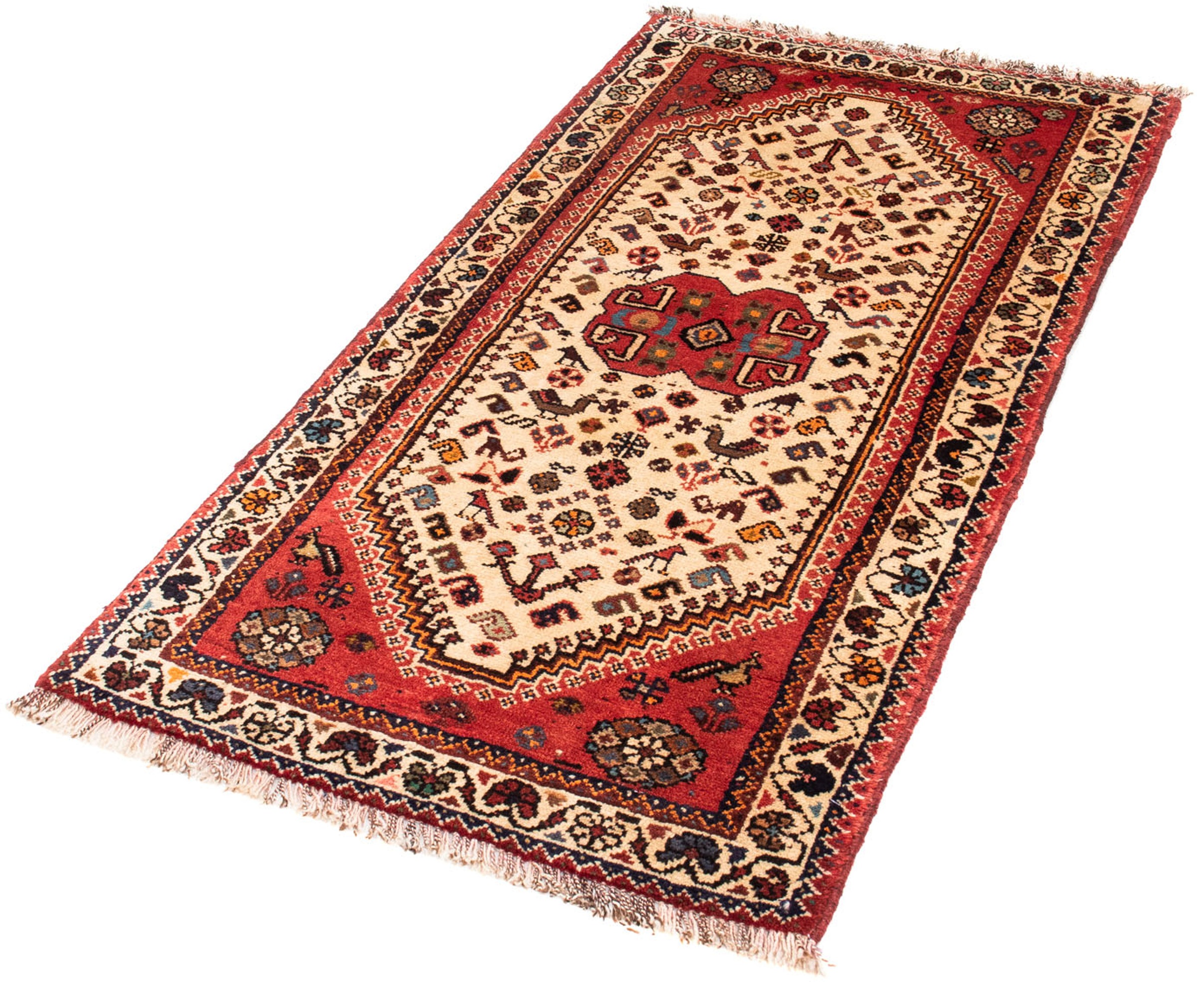 Image of morgenland Orientteppich »Perser - Nomadic - 154 x 77 cm - beige«, rechteckig, 10 mm Höhe, Wohnzimmer, Handgeknüpft, Einzelstück mit Zertifikat bei Ackermann Versand Schweiz
