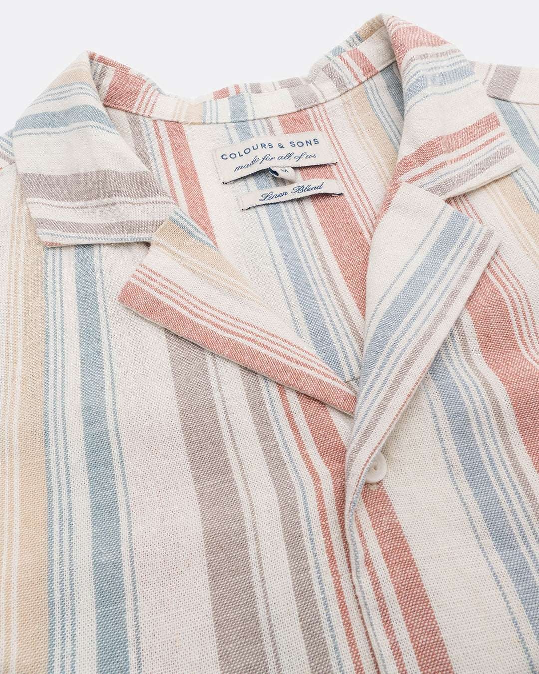 colours & sons Kurzarmhemd »Hemden Shirts Linen Blend«