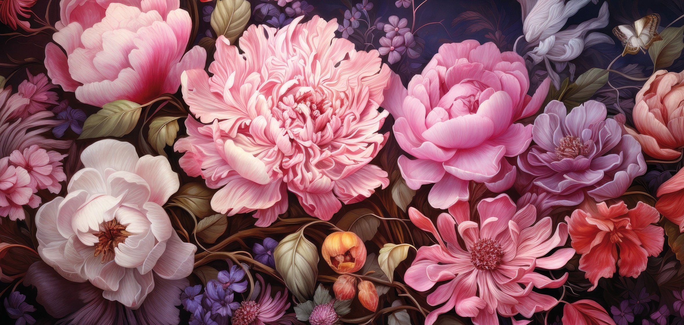 Image of Bönninghoff Leinwandbild "Wandbild BLÜTEN 33x70 cm – Leinwandbild Keilrahmen Deko modern" Blumen Blumenbilder Natur Pflanzen Pflanzenbilder Stillleben 1 Stk. tlg. auf Keilrahmen gespannt