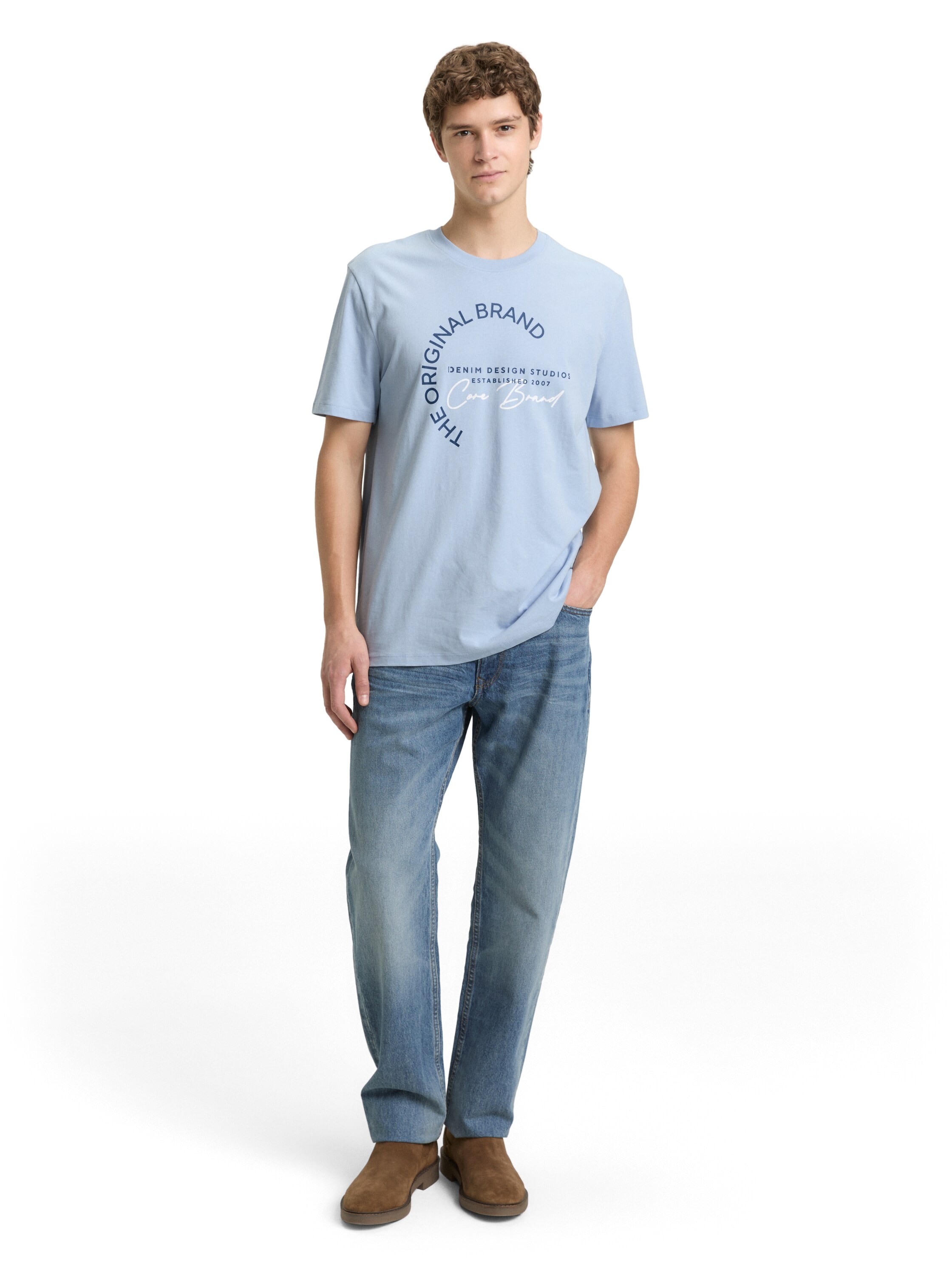 TOM TAILOR Denim T-shirt à manches courtes avec impression logo