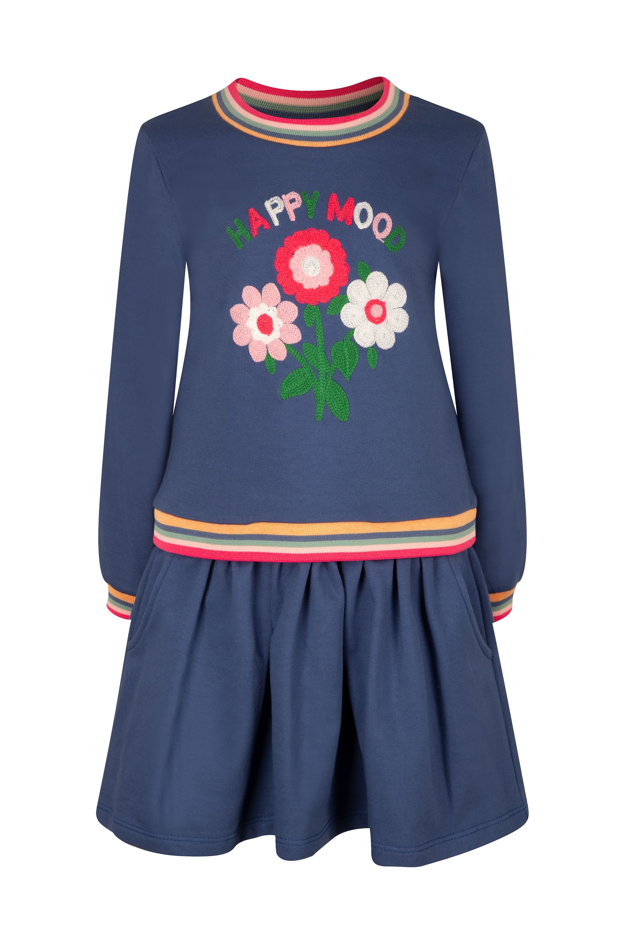 Image of happy girls Sweatkleid Eingrifftaschen