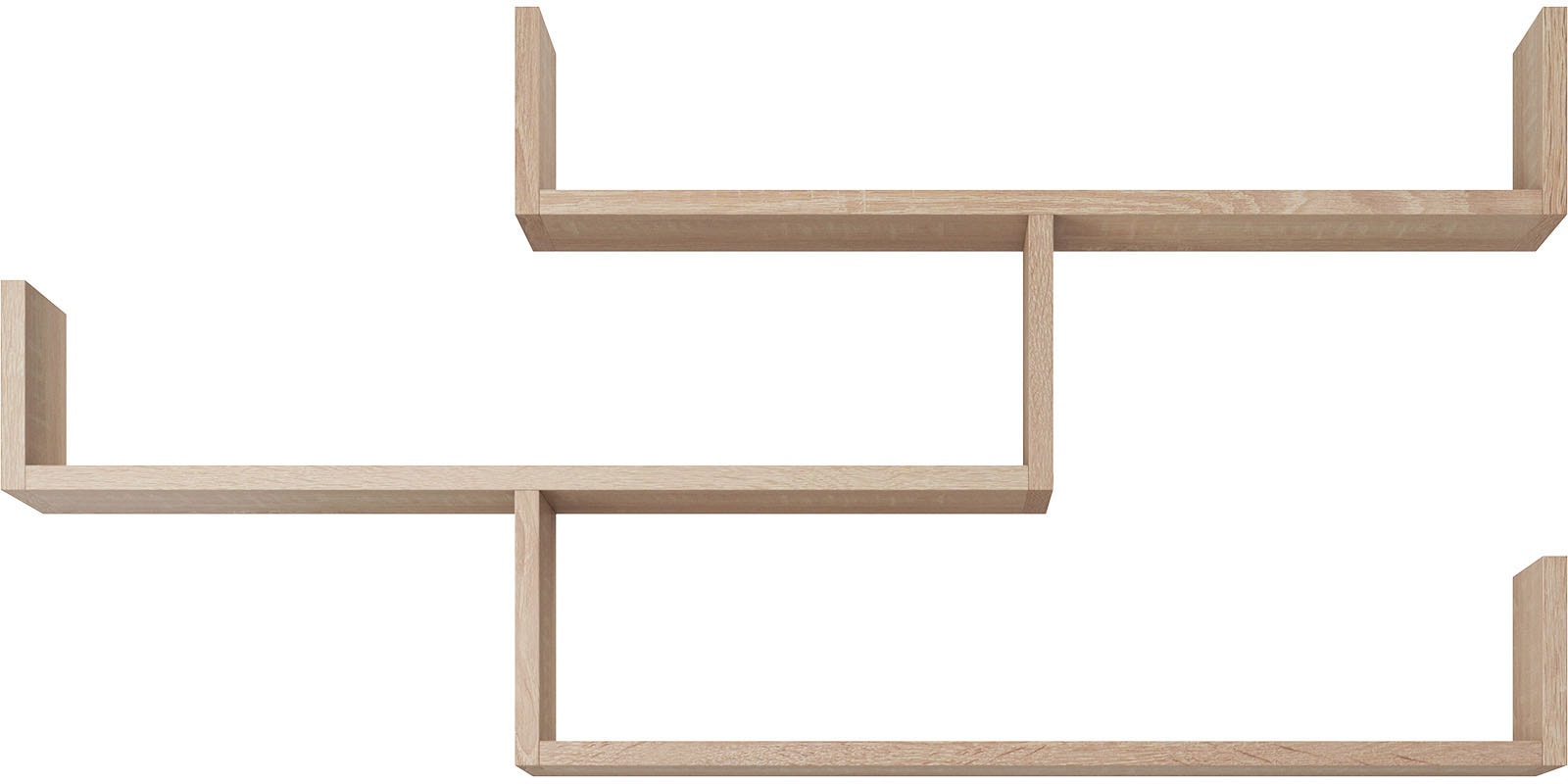 Home affaire Tableau mural »Wandregal Trio« 1 cuis tlg. étagère suspendue avec 3 surfaces de rangement, design moderne, utilisation variable