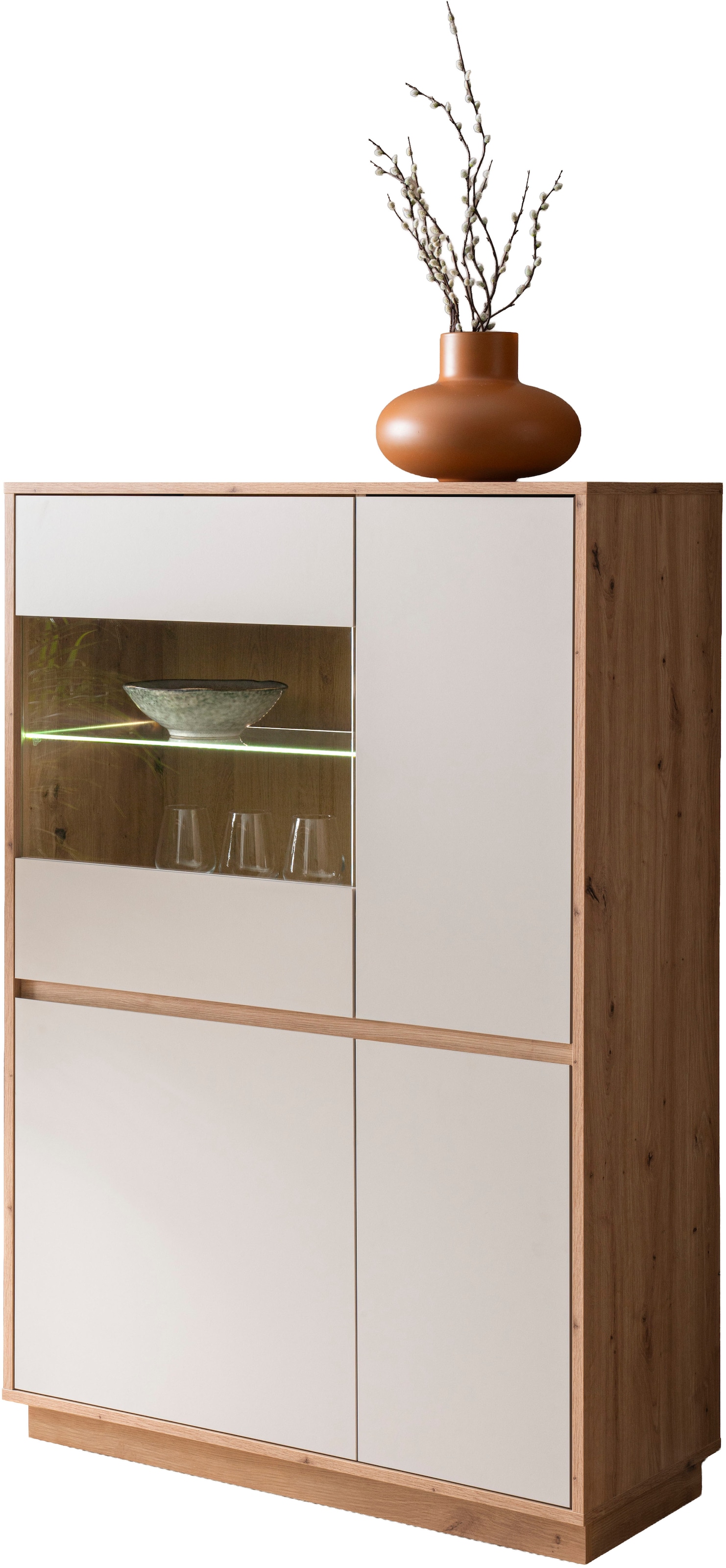 Home affaire Vitrine »Sonora, moderne Glasvitrine, Stauraumelement, Schrank« filigrane Rahmenoptik, ausreichend Stauraum, vielseitig einsetzbar