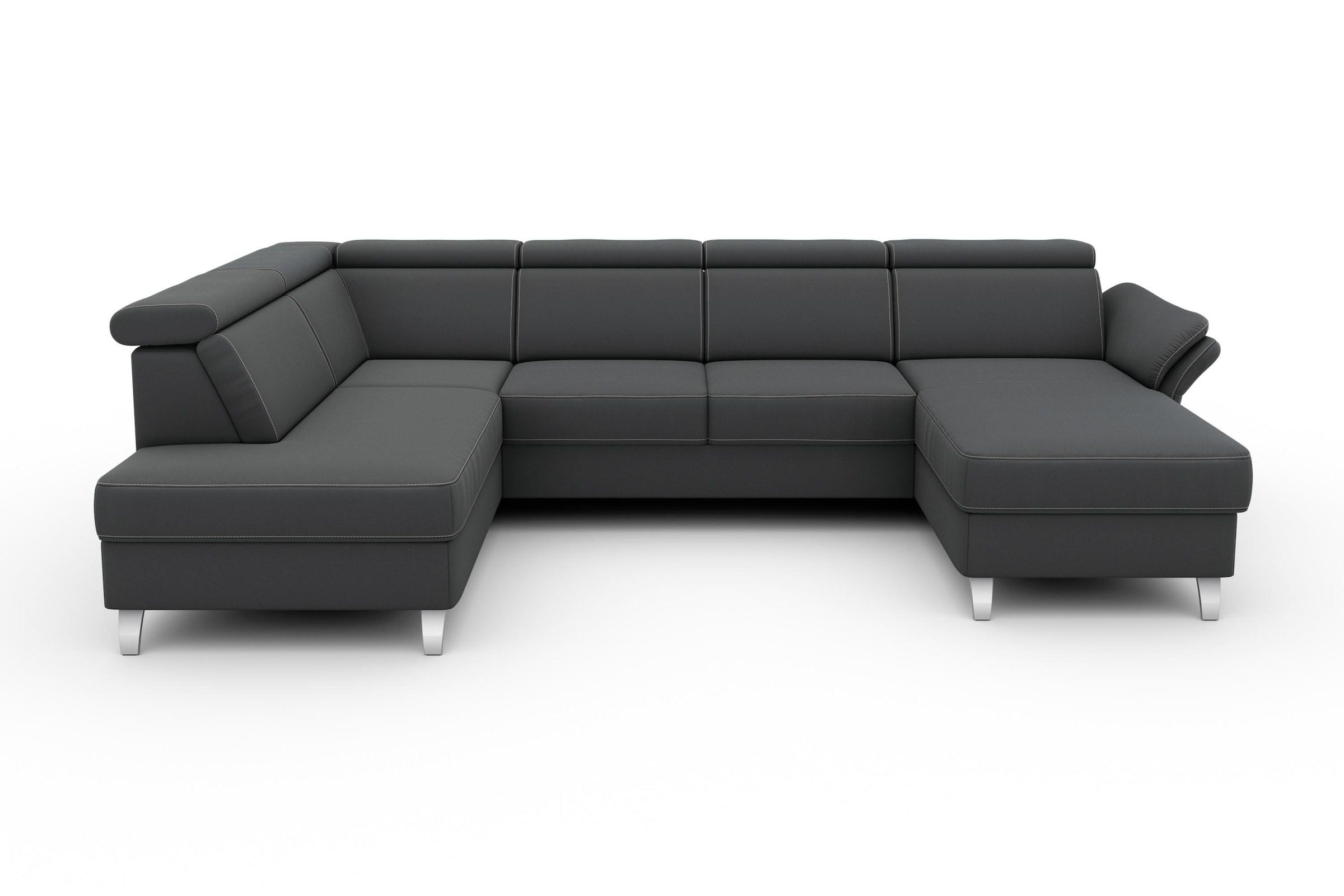 Image of sit&more Wohnlandschaft "Vincenzo U-Form" inklusive Kopfteilverstellung, wahlweise mit Bettfunktion, Bettkasten