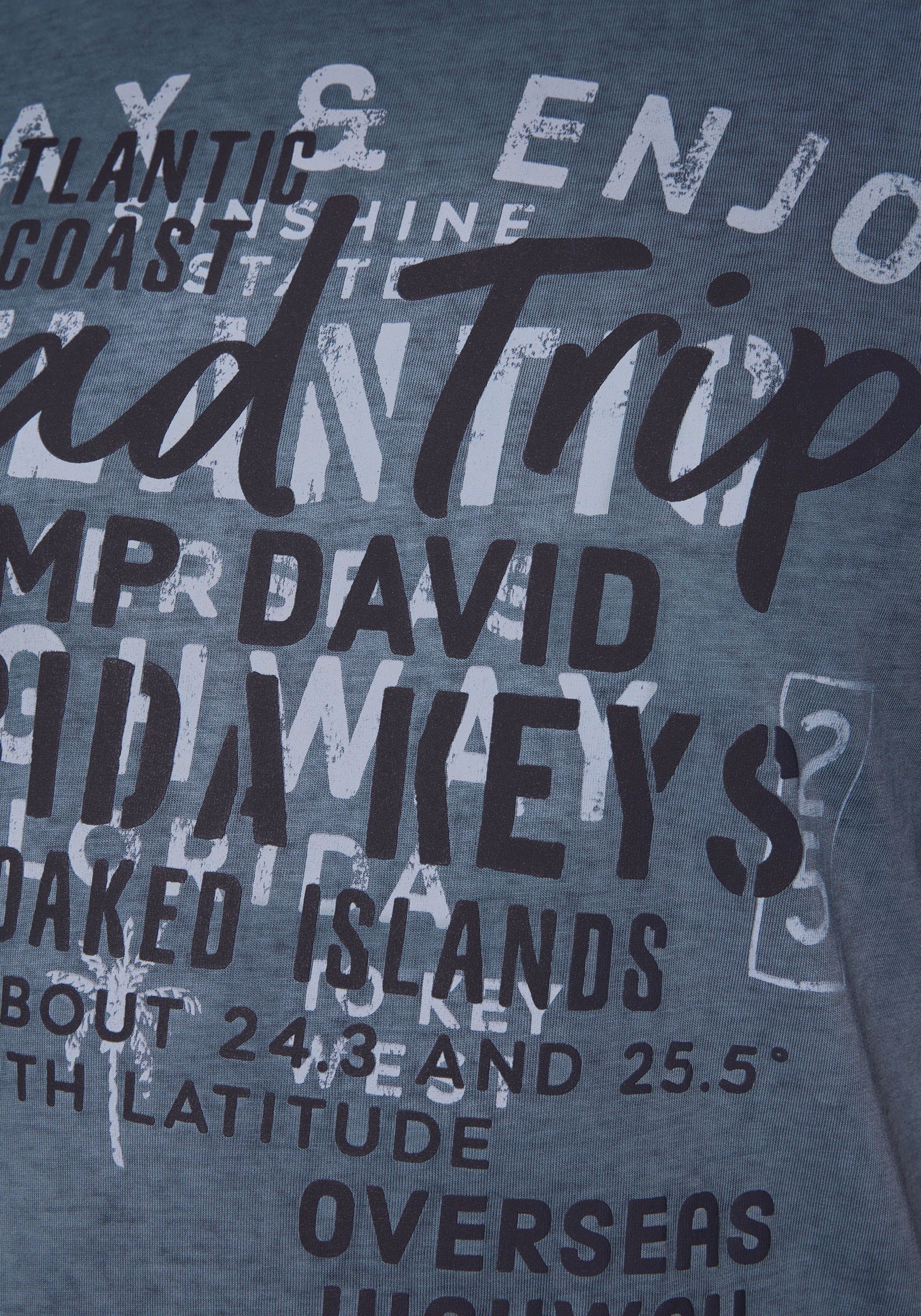 CAMP DAVID T-Shirt, mit auffälligen Front-Schriftzügen
