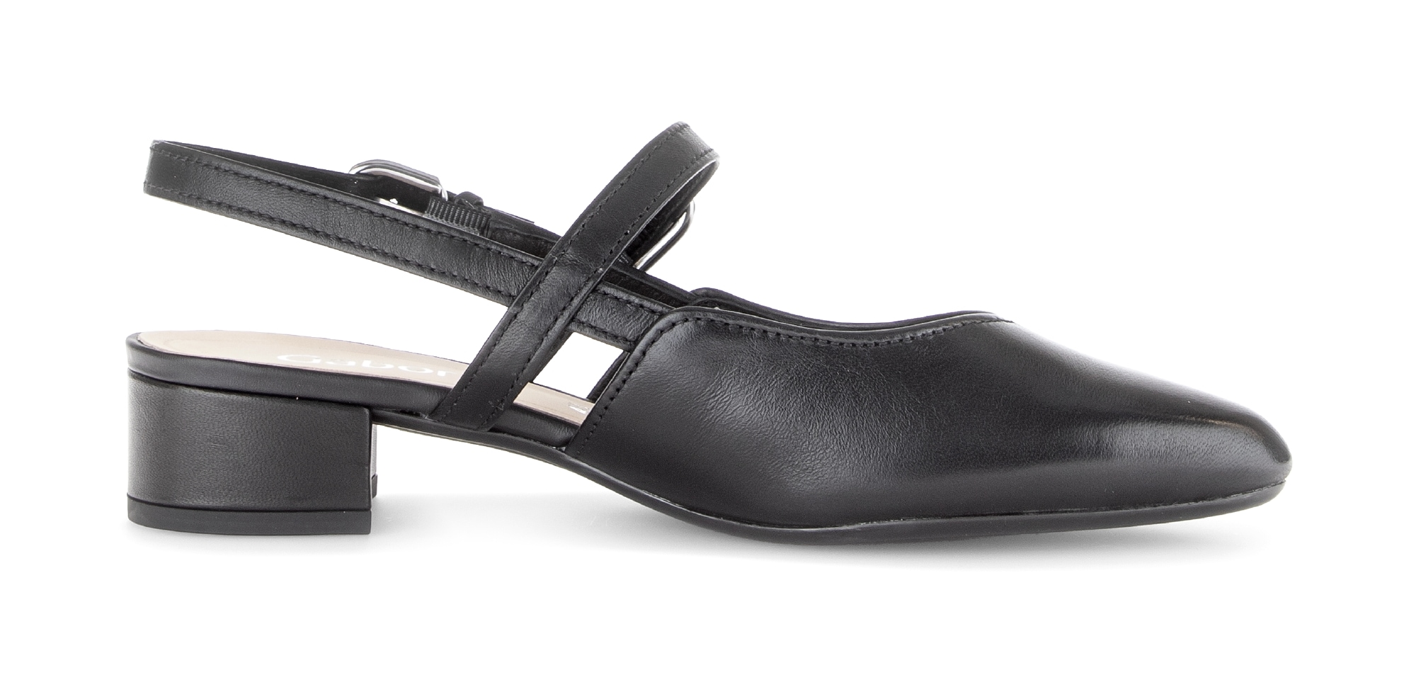 Gabor Pompes à sling  talon bloc, chaussure business avec deux boucles réglables
