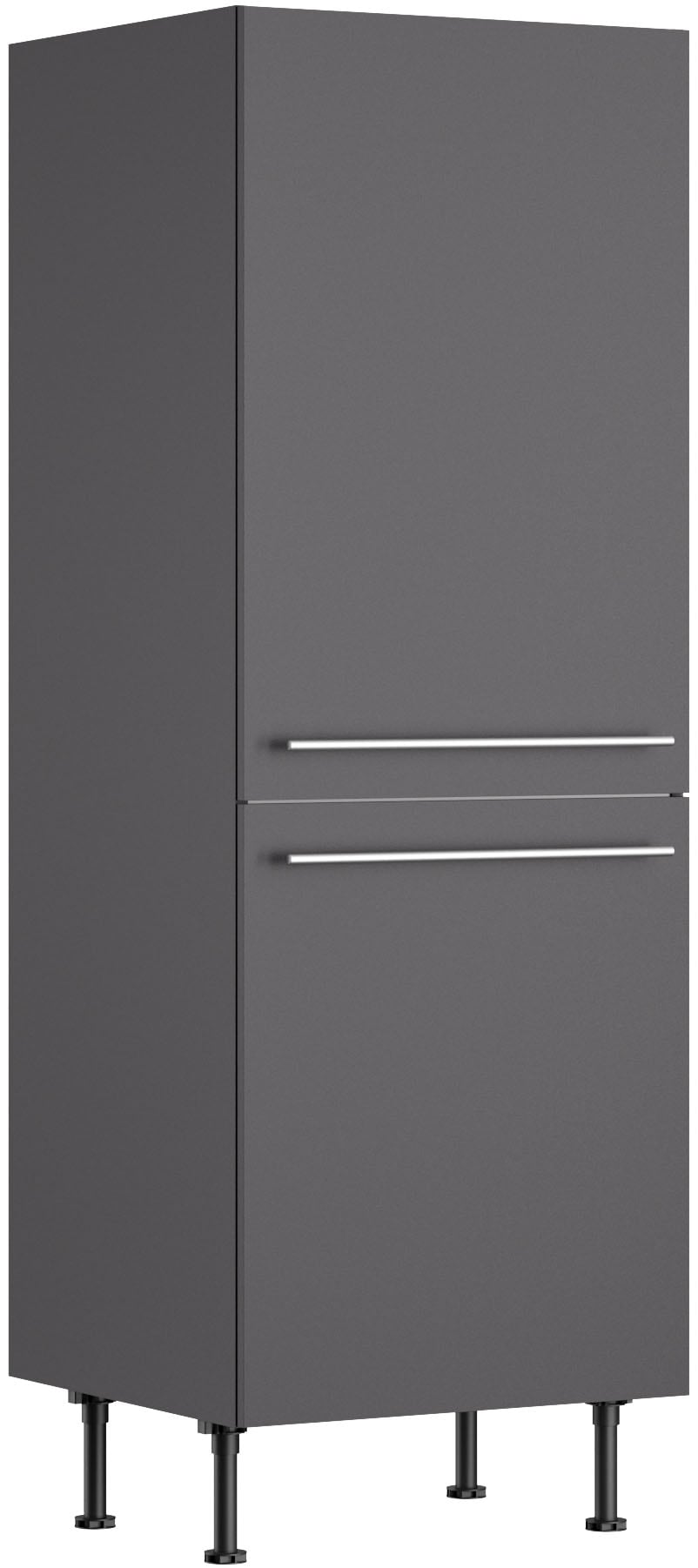 Image of KOCHSTATION Midischrank "KS-Bern2" Breite 60 cm, Höhe 176,6 cm, 2 Türen verlascht, 3 Einlegeböden