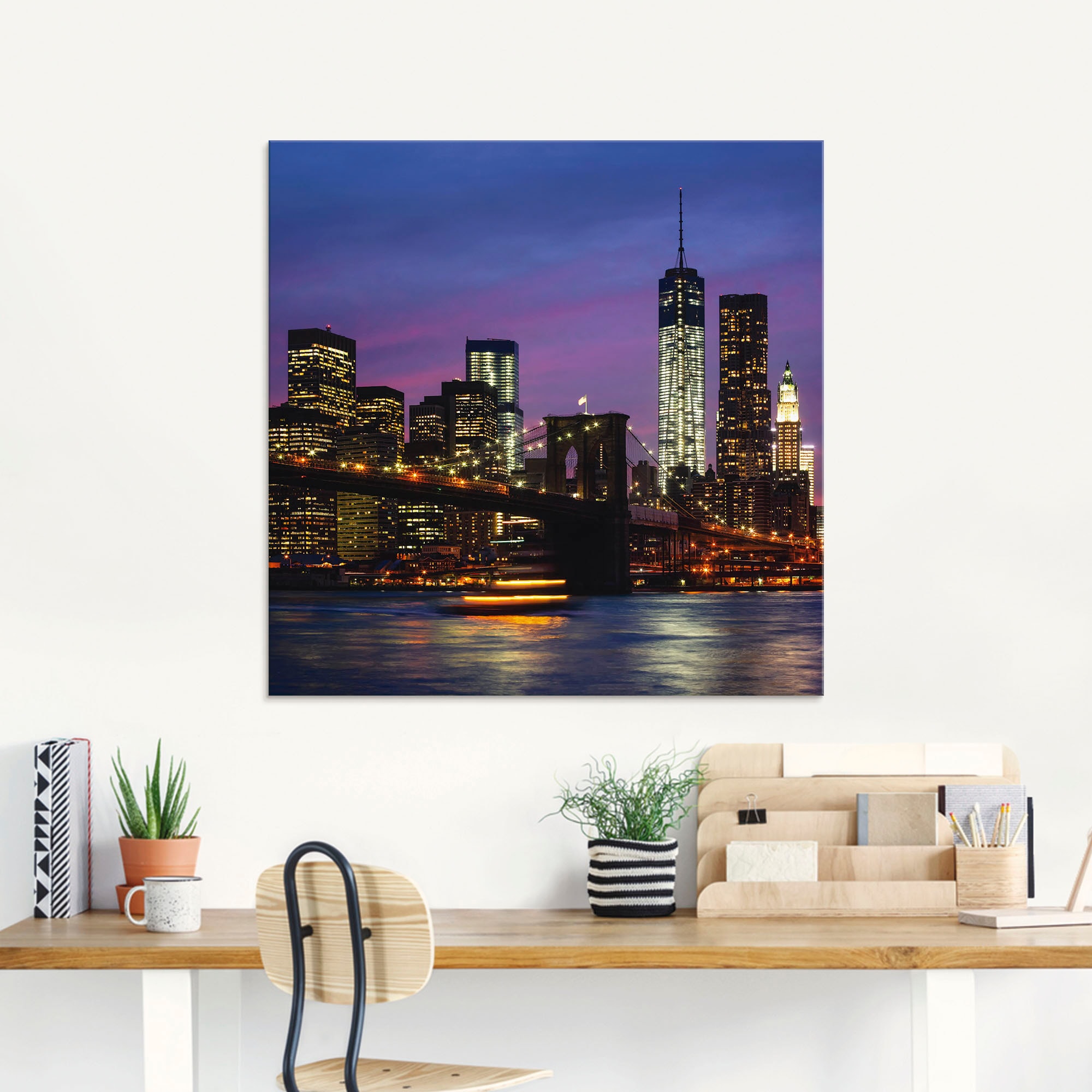Artland Glasbild »Brooklyn Bridge« Amerika 1 Stk. tlg. in verschiedenen Grössen
