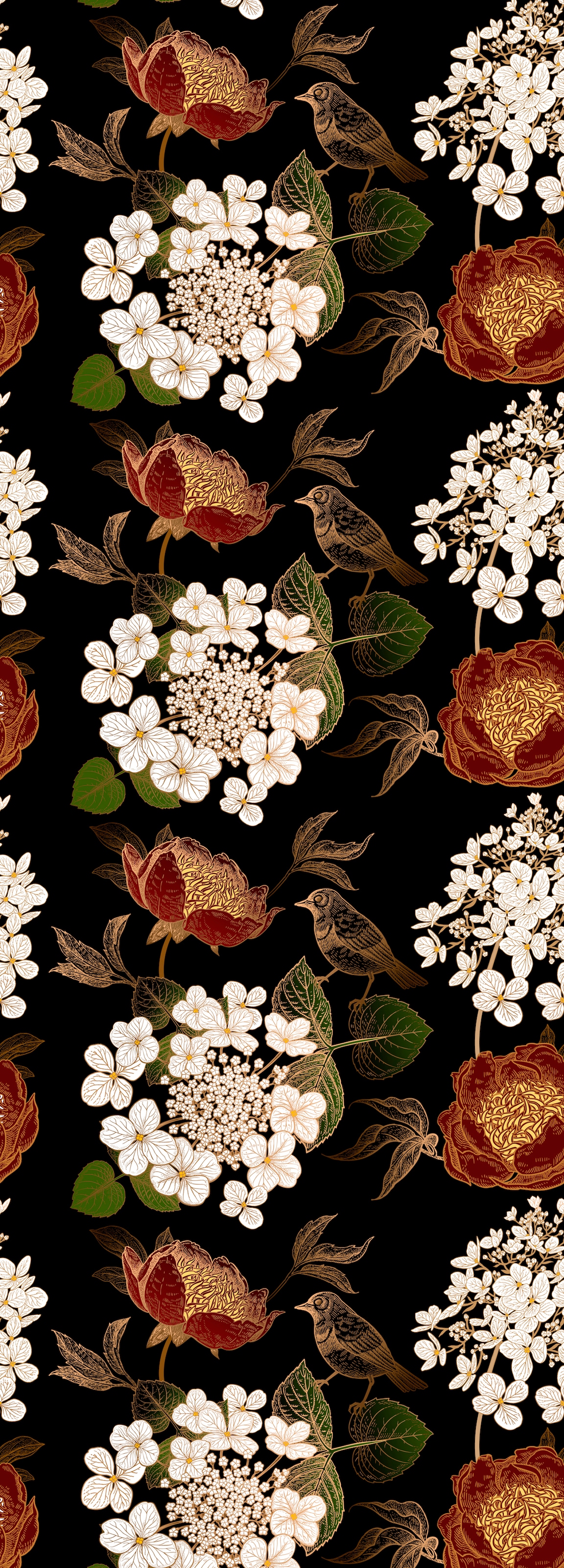 Image of queence Vinyltapete "Fritzi" Motiv bedruckt botanisch floral gemustert natürlich glatt 90x250cm, selbstklebend, kinderleichte Anbringung, Sticker