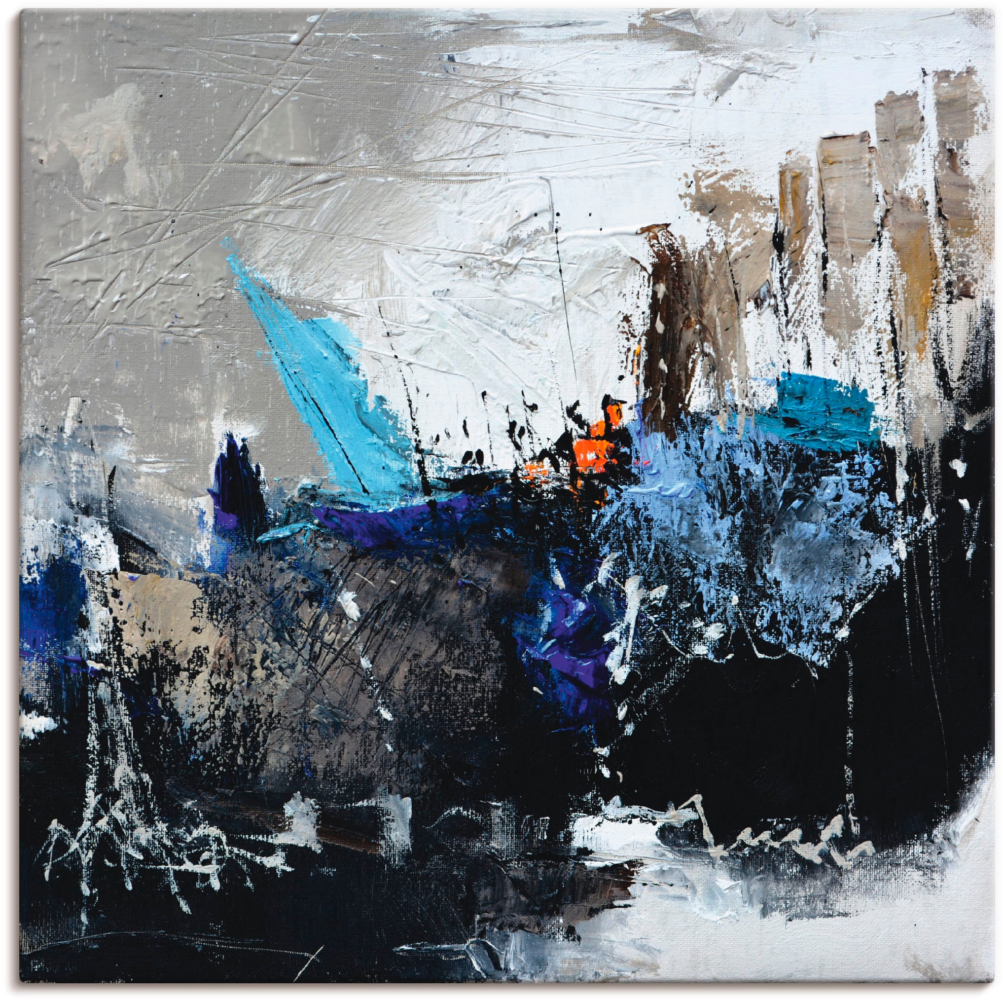 Image of Artland Leinwandbild "Abstrakt II" Gegenstandslos 1 Stk. tlg. auf Holzrahmen gespannt