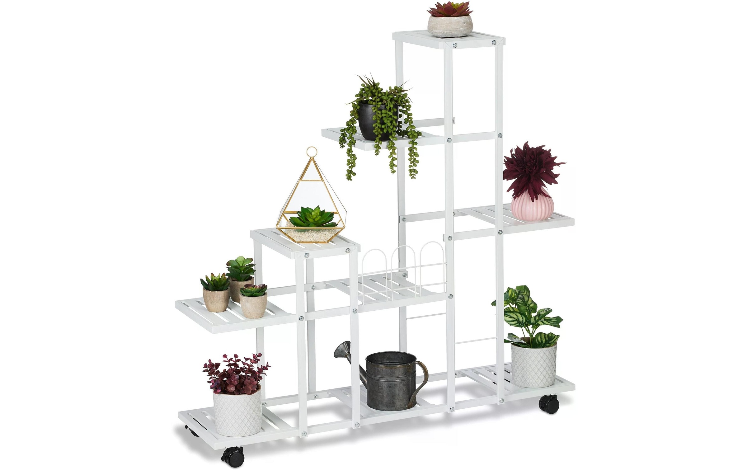 Image of relaxdays Blumenständer "mit Rollen"