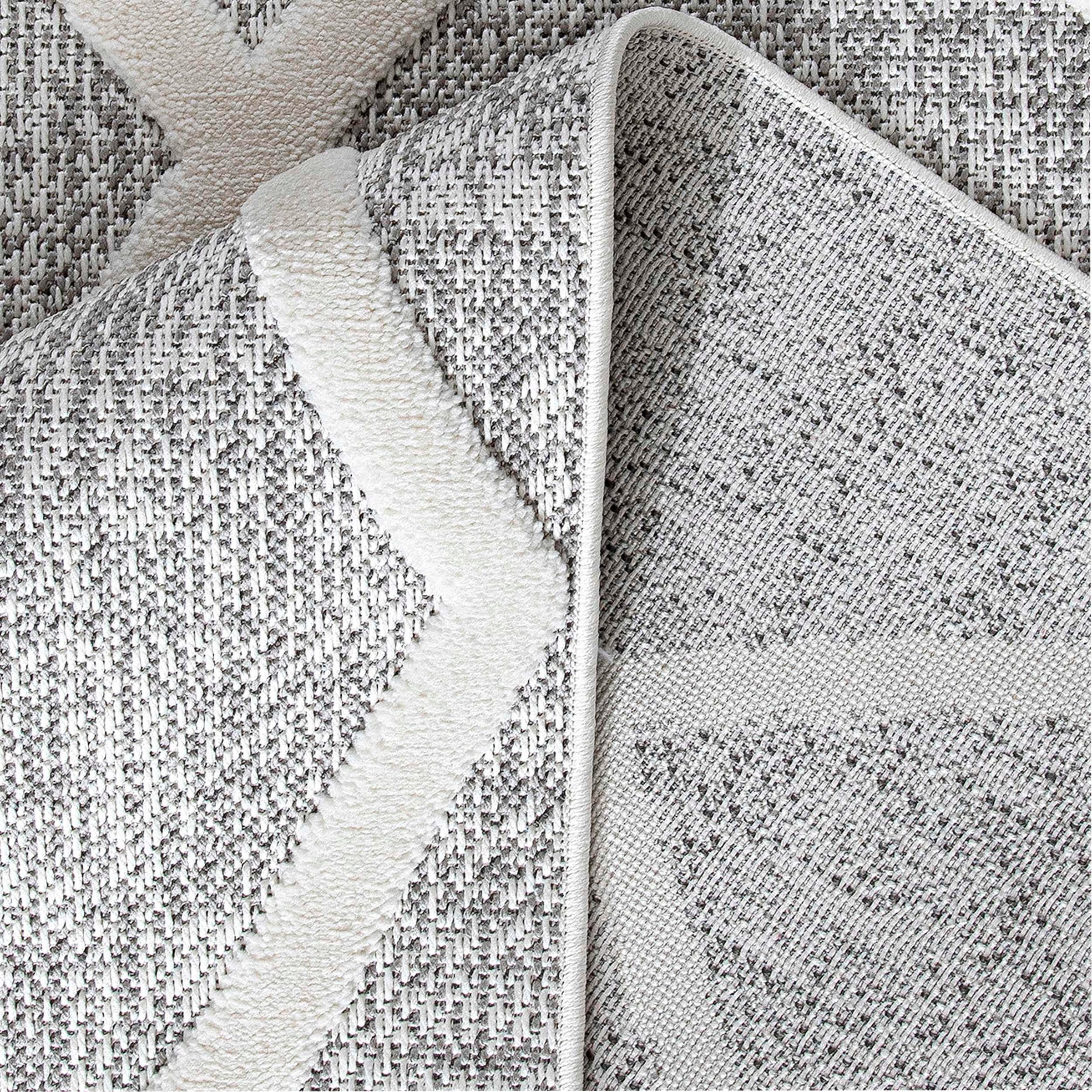 Sehrazat Teppich »Scandi 9810«, rechteckig, 10 mm Höhe, Kurzflor, 3 D Effekt Optik, Hoch Tief Struktur, Wohnzimmer