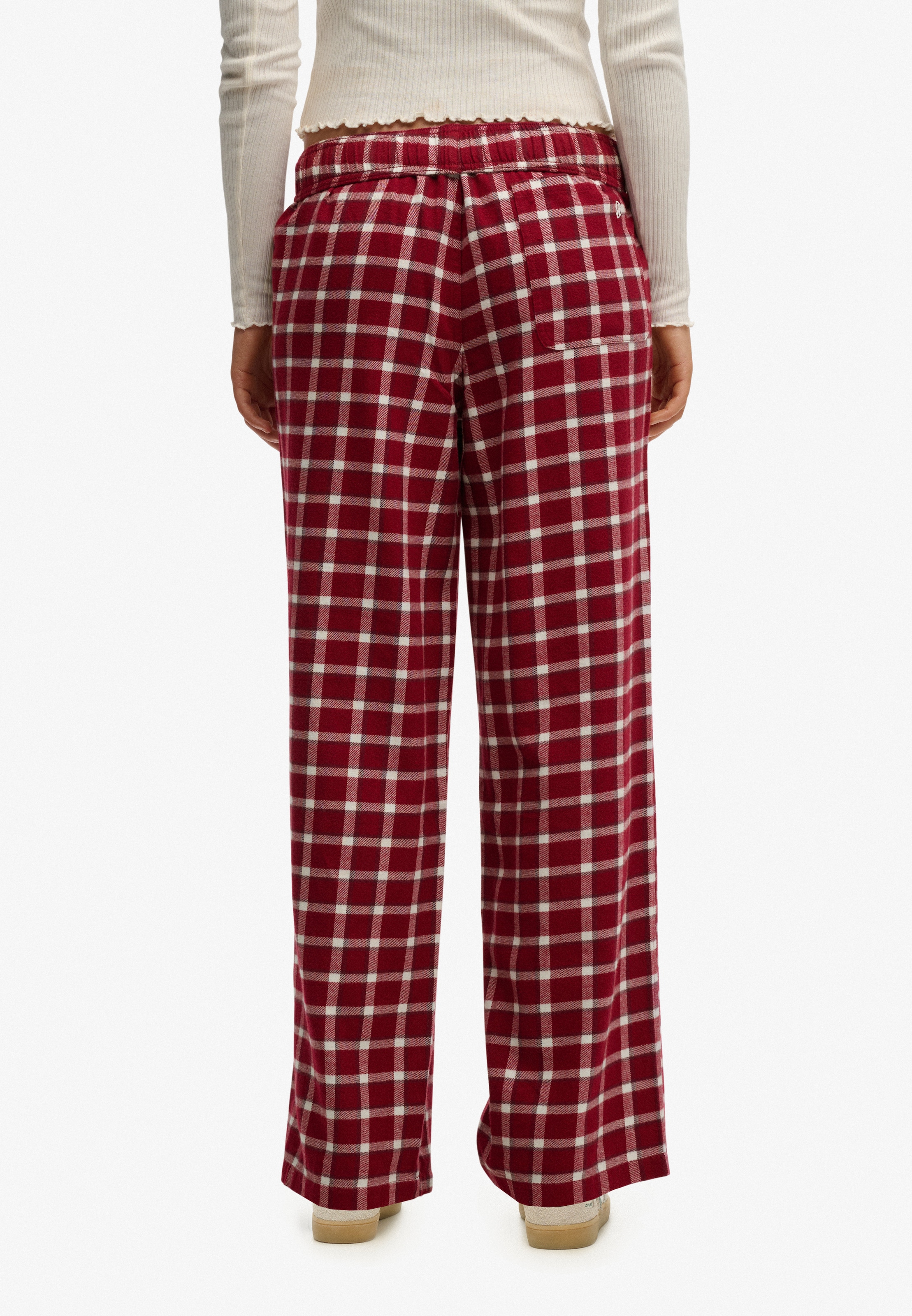 Image of Superdry Schlafhose "COTTON CHECK ELASTIC TROUSER" Baumwolle, straight fit, kariert auch zum Schlafen tragbar