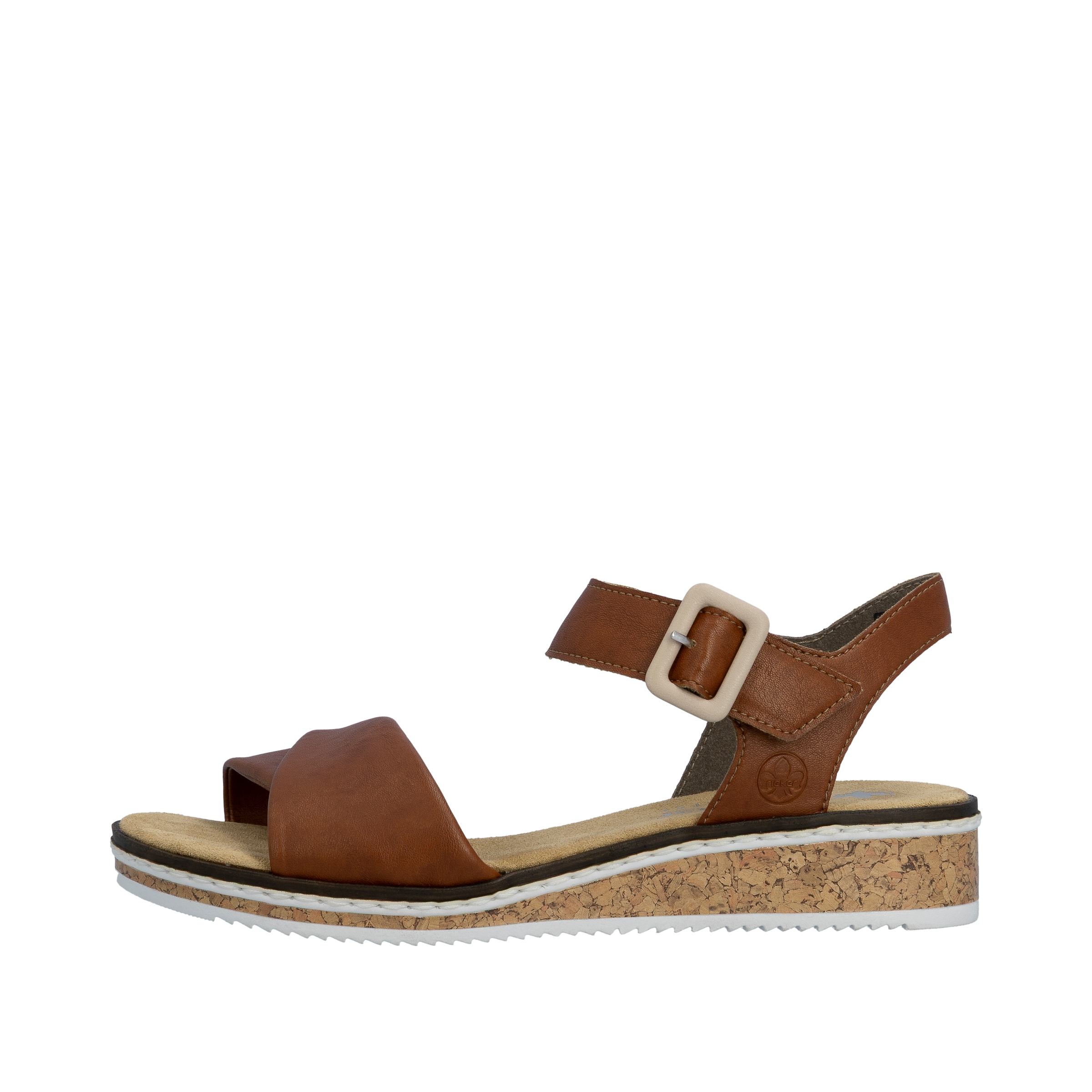Rieker Sandales  sandale compensée, chaussure d'été, chaussure de vacances avec bride auto-agrippante