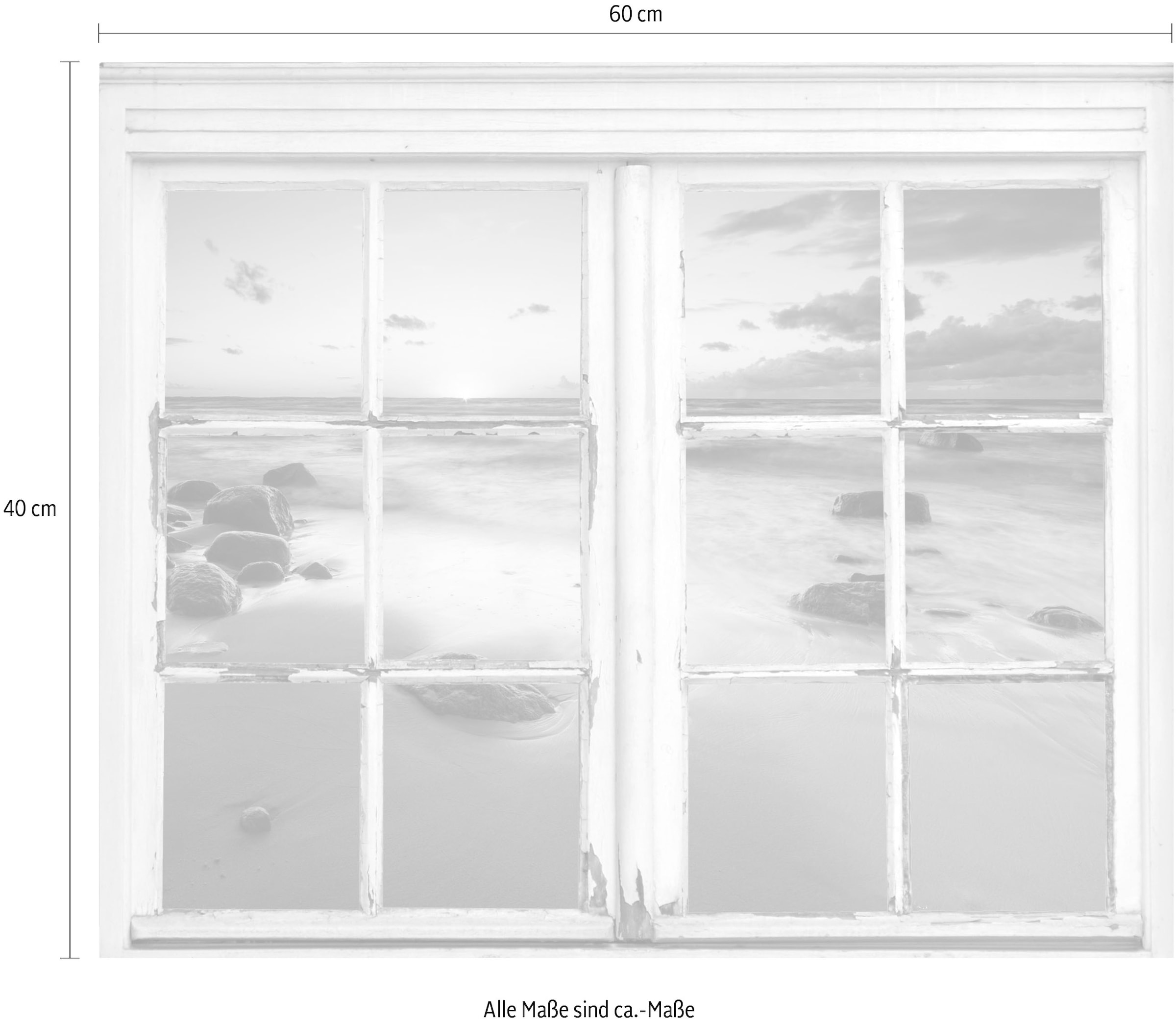 queence Wandsticker »Sonnenuntergang« Wandsticker, Wandbild, selbstklebend, Sonne, Sonnenuntergang