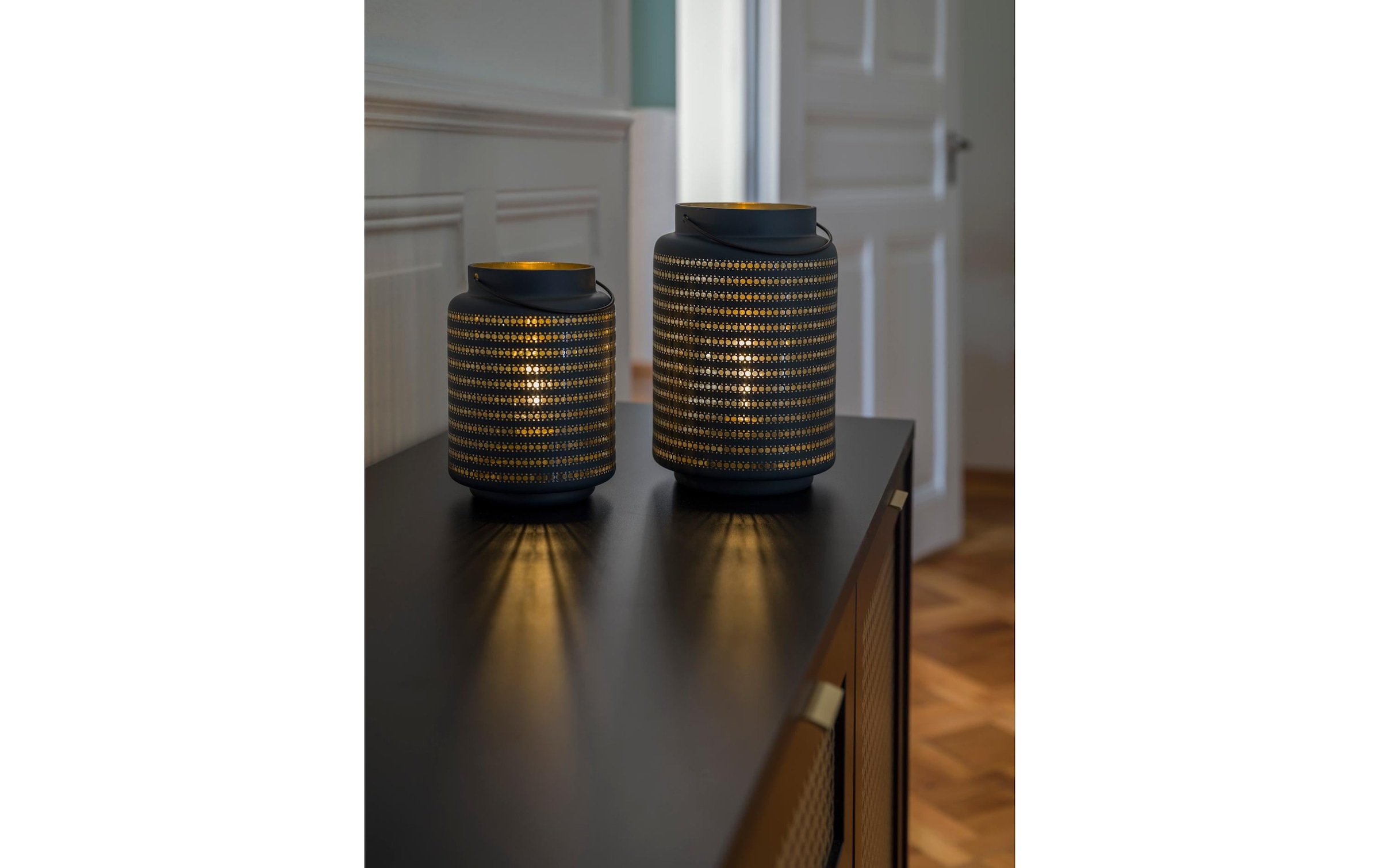 STT Laterne »Glas Cozy Lantern M black«