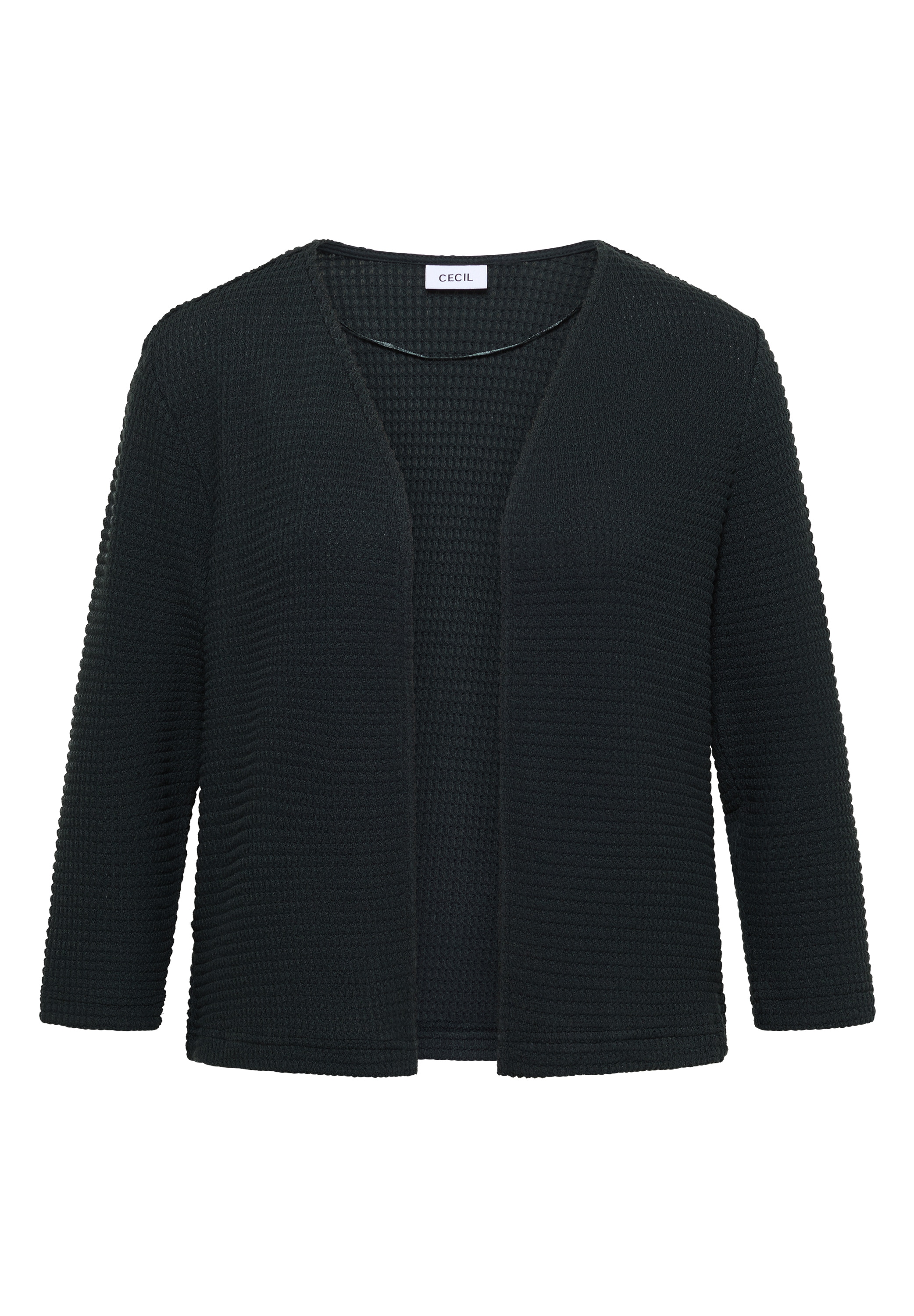 Cecil Shirtjacke Offene 3/4-Arm Jacke im Ajour-Look