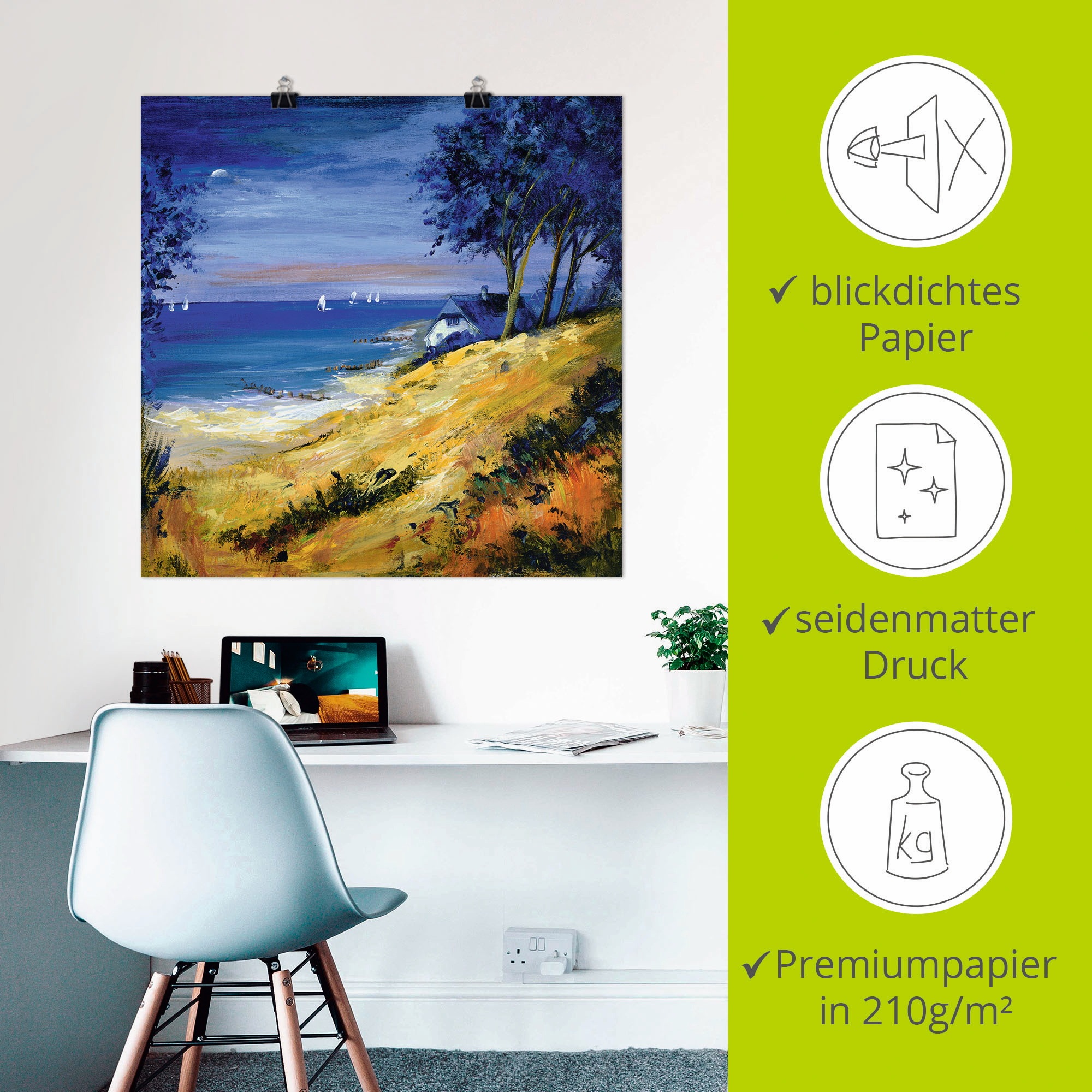 Artland Wandbild »Das Meer zu Hause«, Gewässer, (1 St.), als Leinwandbild, Poster in verschied. Grössen