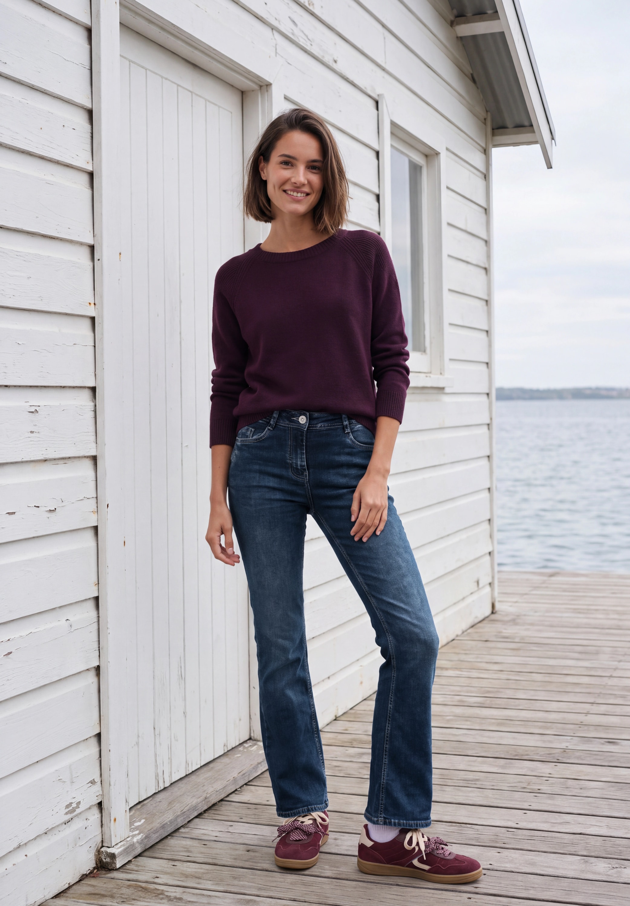 Image of Cecil Bootcut-Jeans "Style Toronto" mit Elasthananteil, 5-Pocket-Form