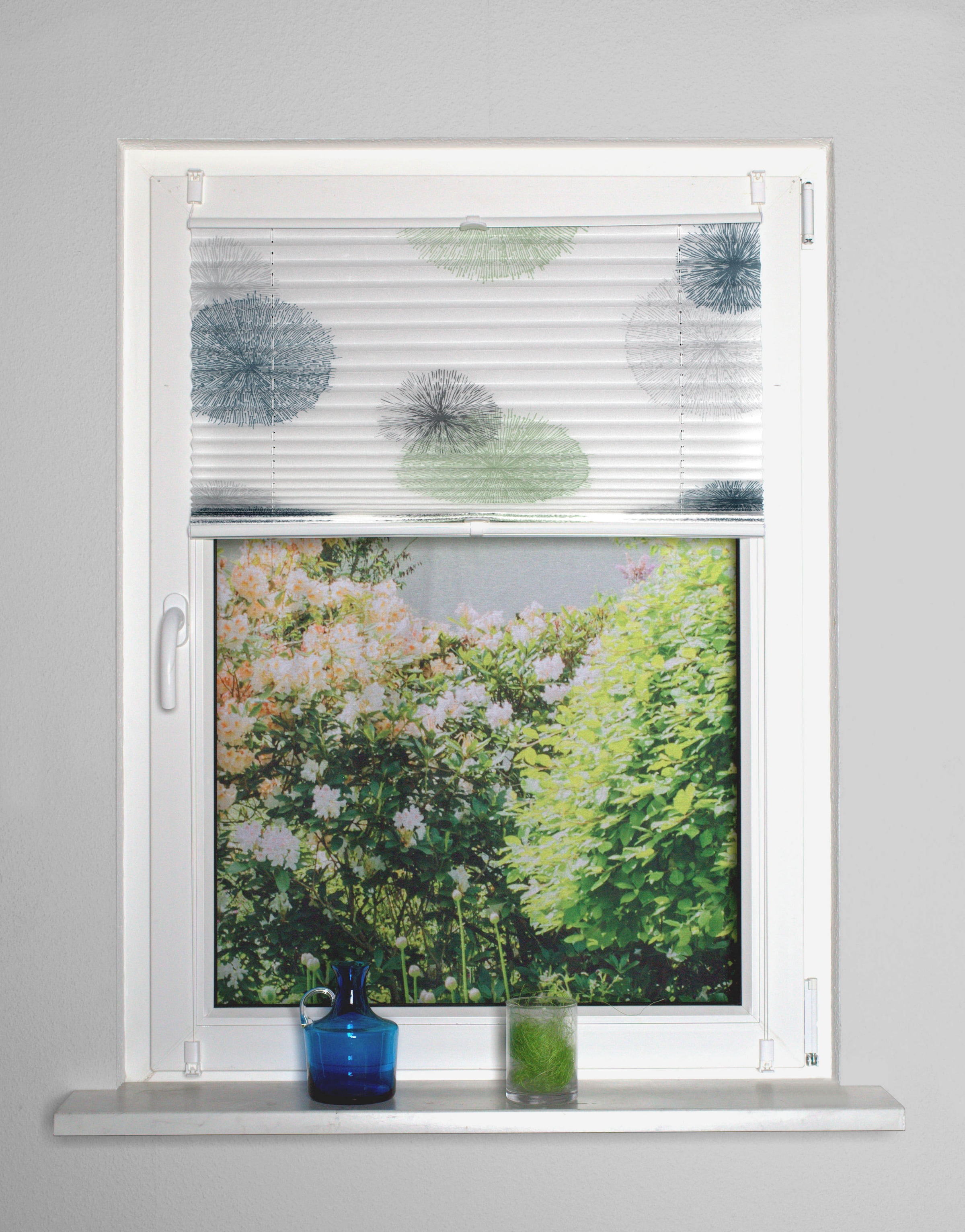 Image of HOME WOHNIDEEN Plisseerollo "RAWLINS" mit Hakenaufhängung halbtransparent