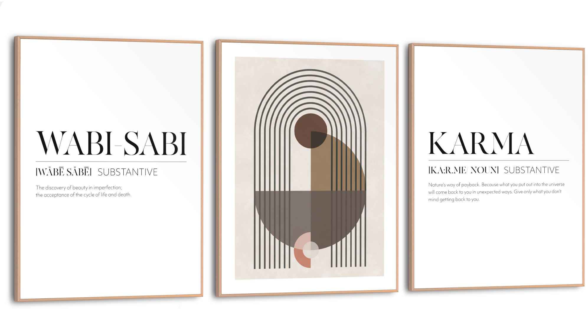 Image of Reinders! Wandbild »Abstrakt Zitate - Strukturen - Lebensphilosophie - Buddha«, (3 St.) bei Ackermann Versand Schweiz