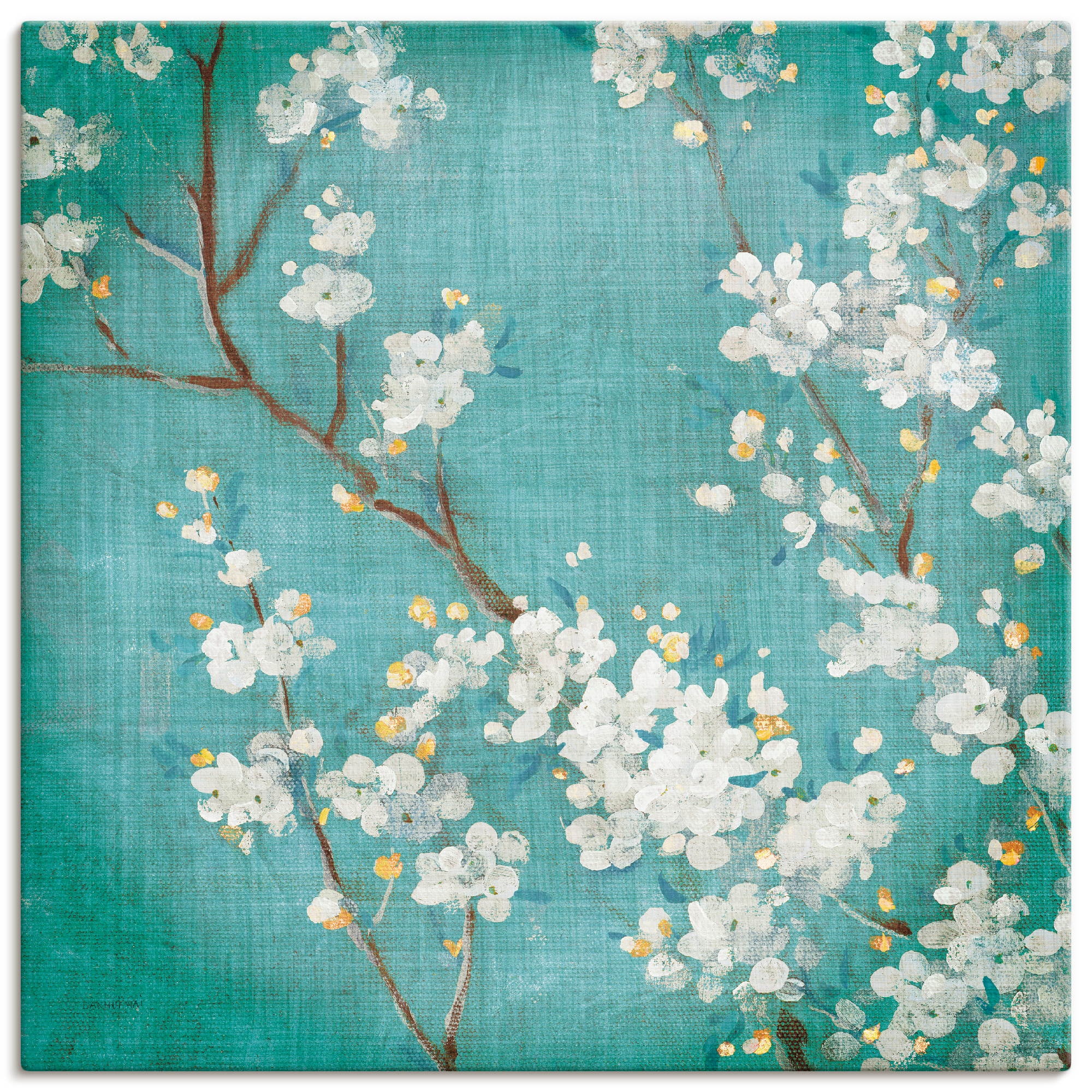 Image of Artland Leinwandbild "Weisse Kirschblüten II" Blumen 1 Stk. tlg. auf Holzrahmen gespannt