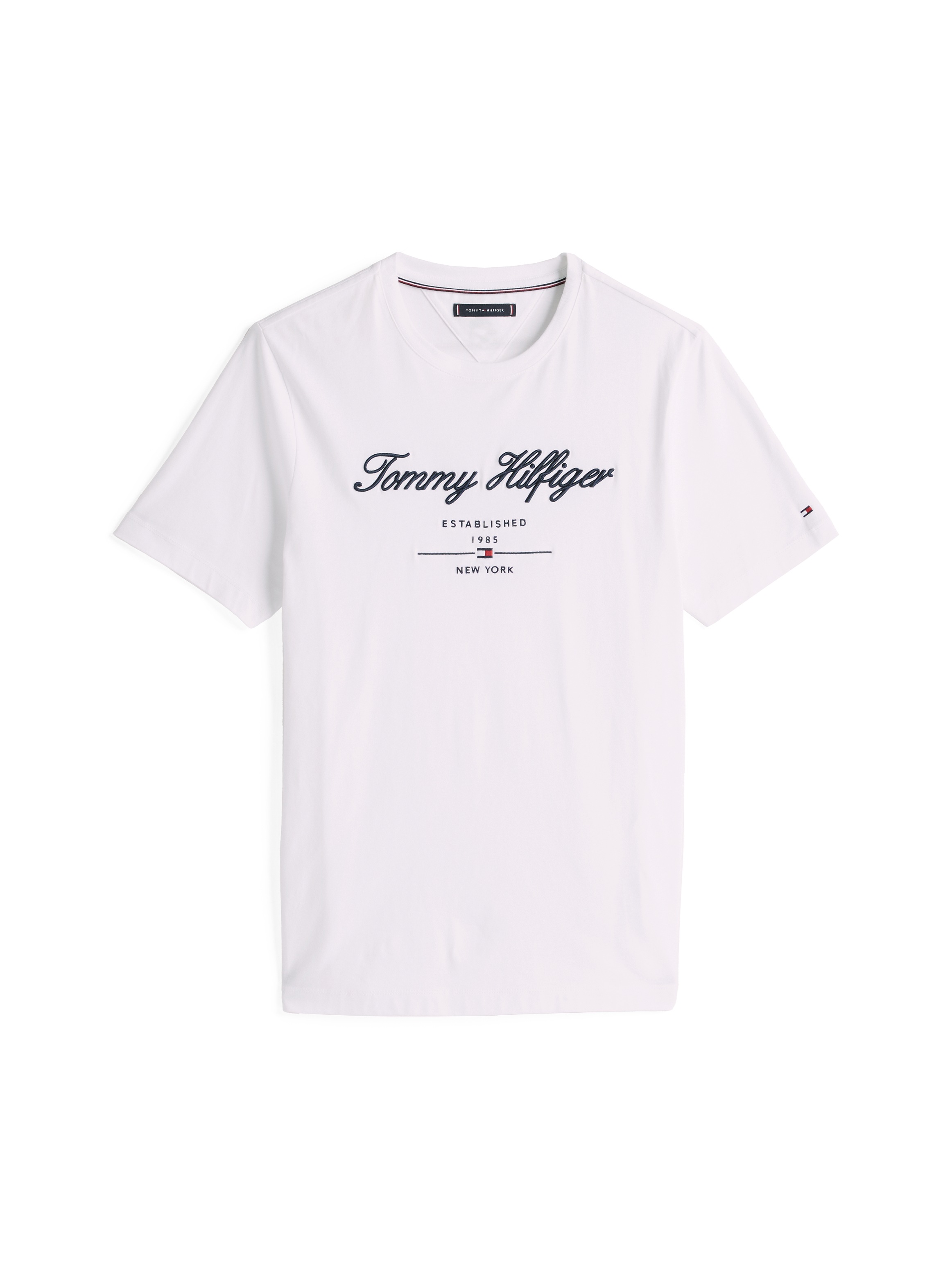 Tommy Hilfiger T-shirt »SCRIPT LOGO TEE« mit aufgesticktem Logo