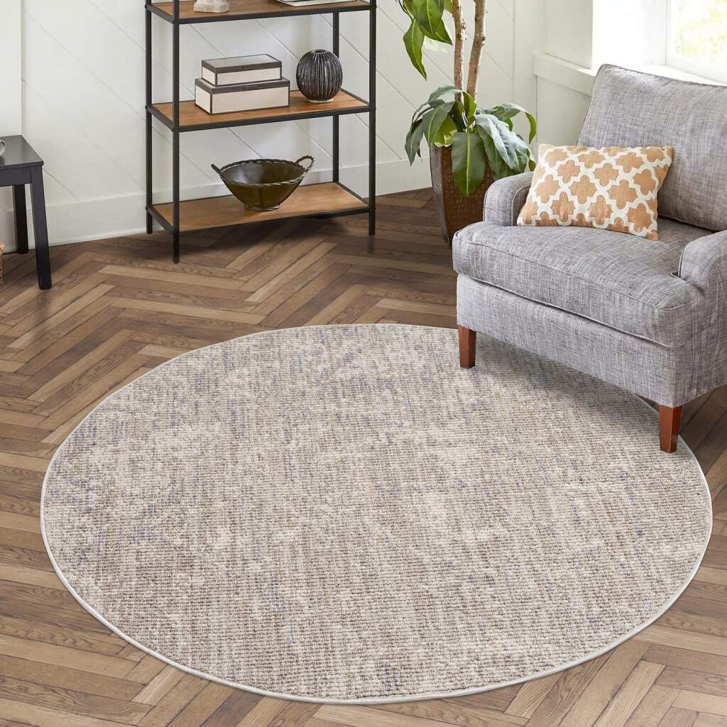 Carpet City Teppich »CLASICO 9150«, rund, Kurzflor Meliert, Boho-Stil, Wohnzimmer