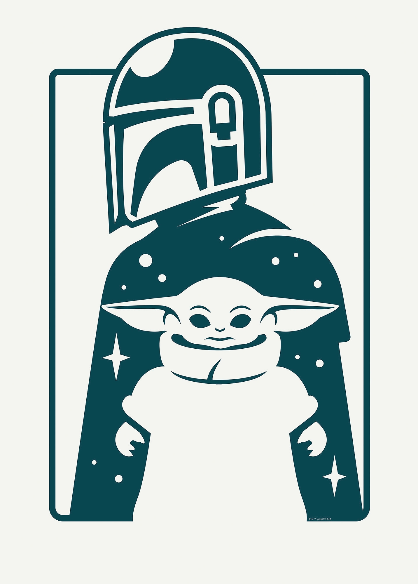 Image of Komar Wandbild "Mandalorian The Child and Father" Disney Star Wars 1 Stk. tlg. Kinderzimmer, Schlafzimmer, Wohnzimmer