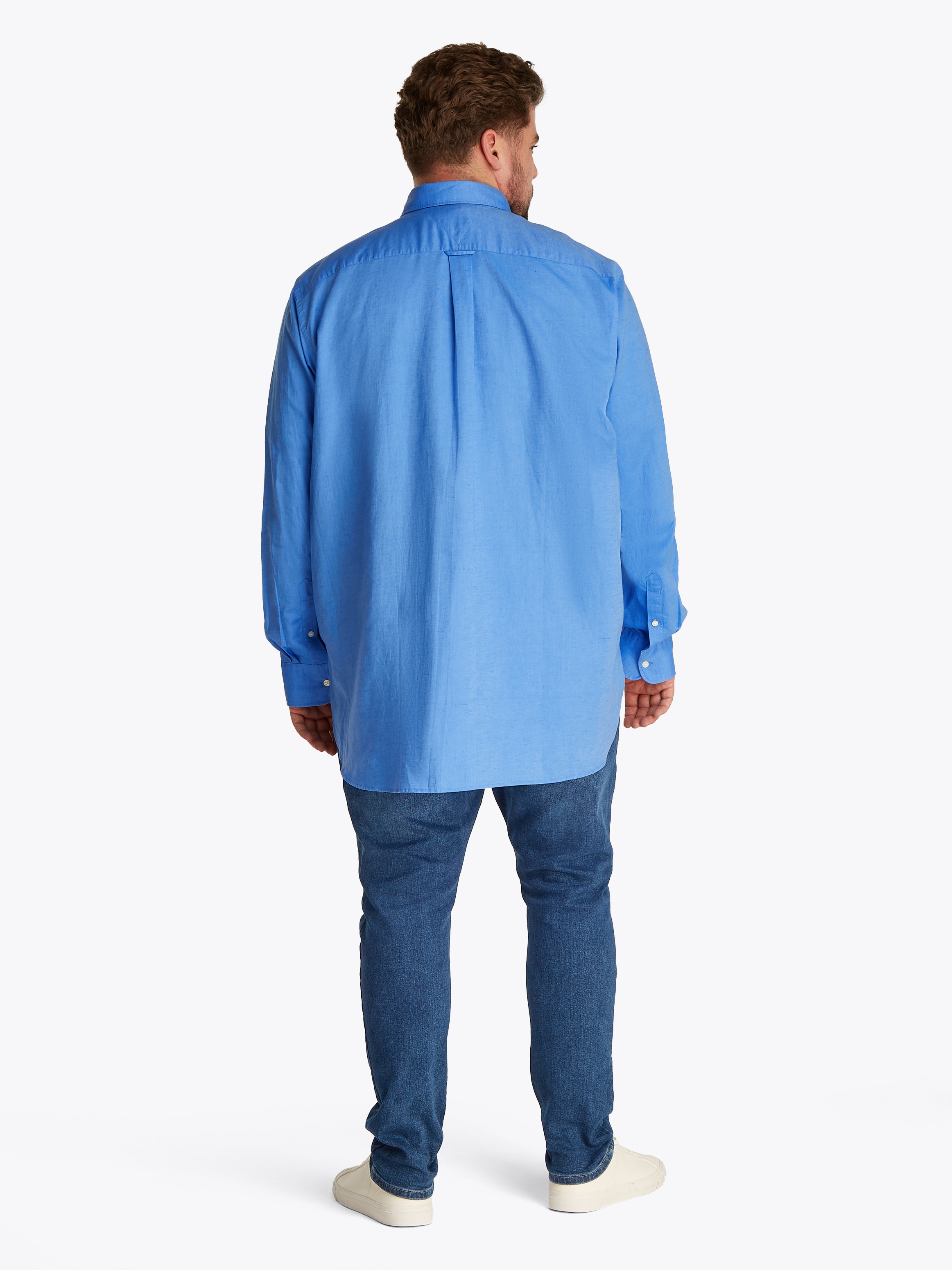 Tommy Hilfiger Big & Tall Langarmhemd »BT-LINEN BLEND SOLID«, Grosse Grössen