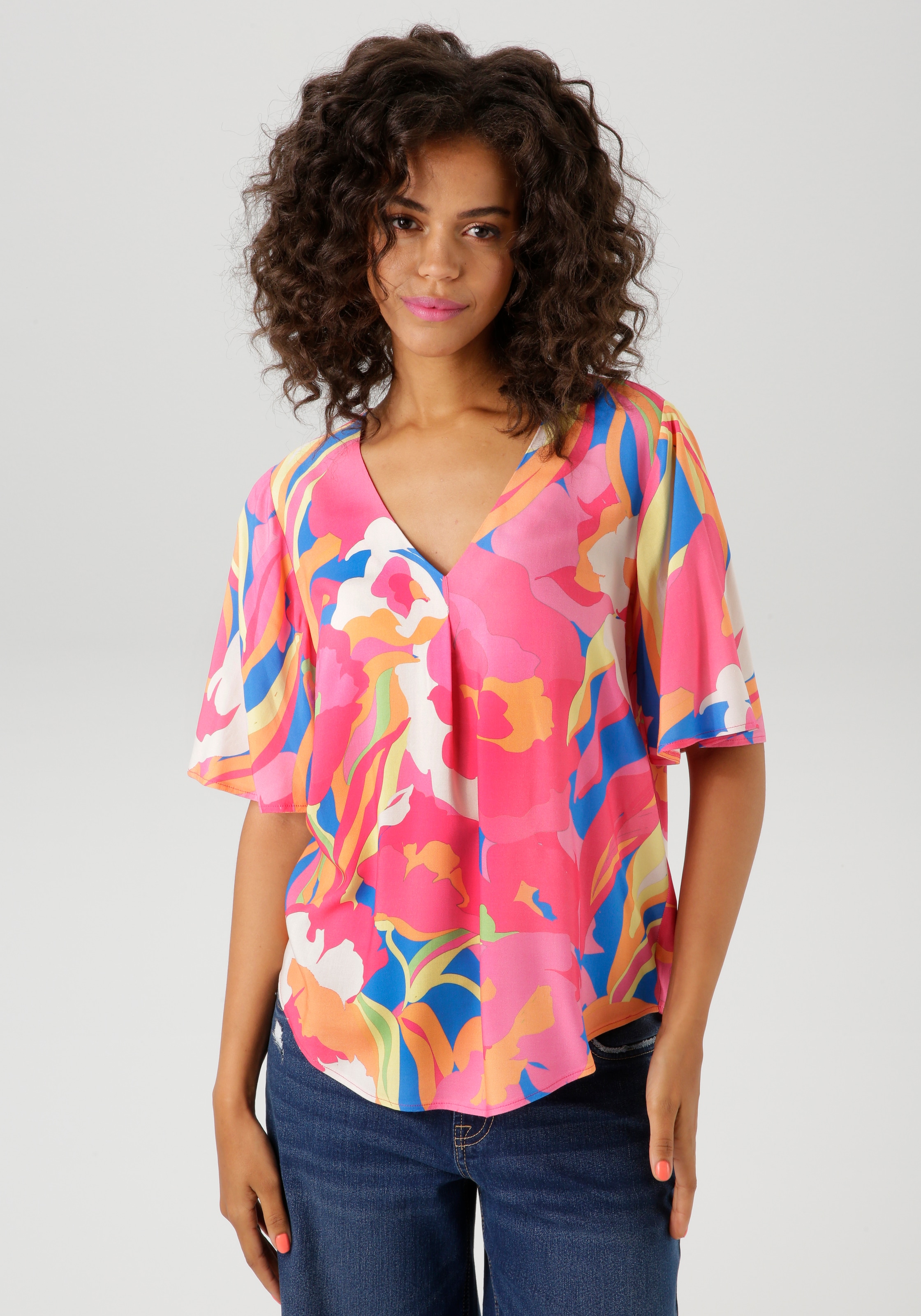Image of Aniston CASUAL Schlupfbluse mit fantasievollen, grafischen Druck