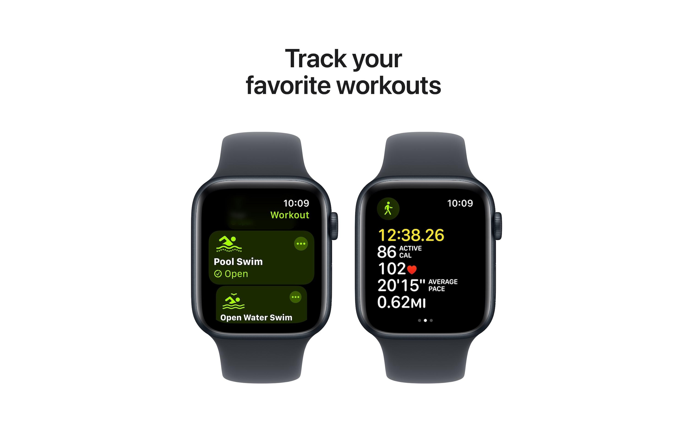 Apple Watch SE (2024), 44 mm, GPS, Sport Band M/L, Mitternacht