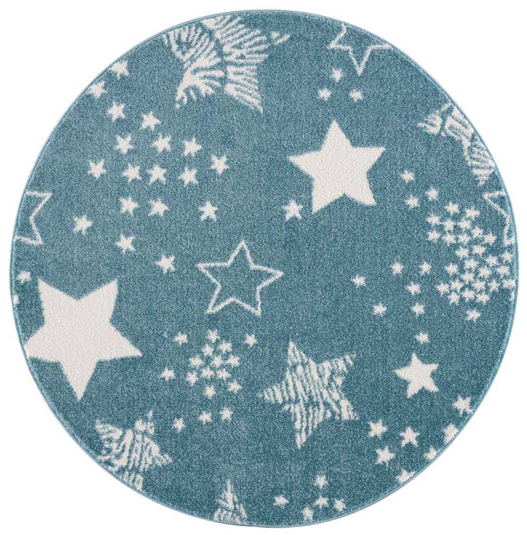 Carpet City Kinderteppich »Anime9387«, rund, 11 mm Höhe, Sternen-Teppich, Weicher Flor, Pflegeleicht, Kinderzimmer