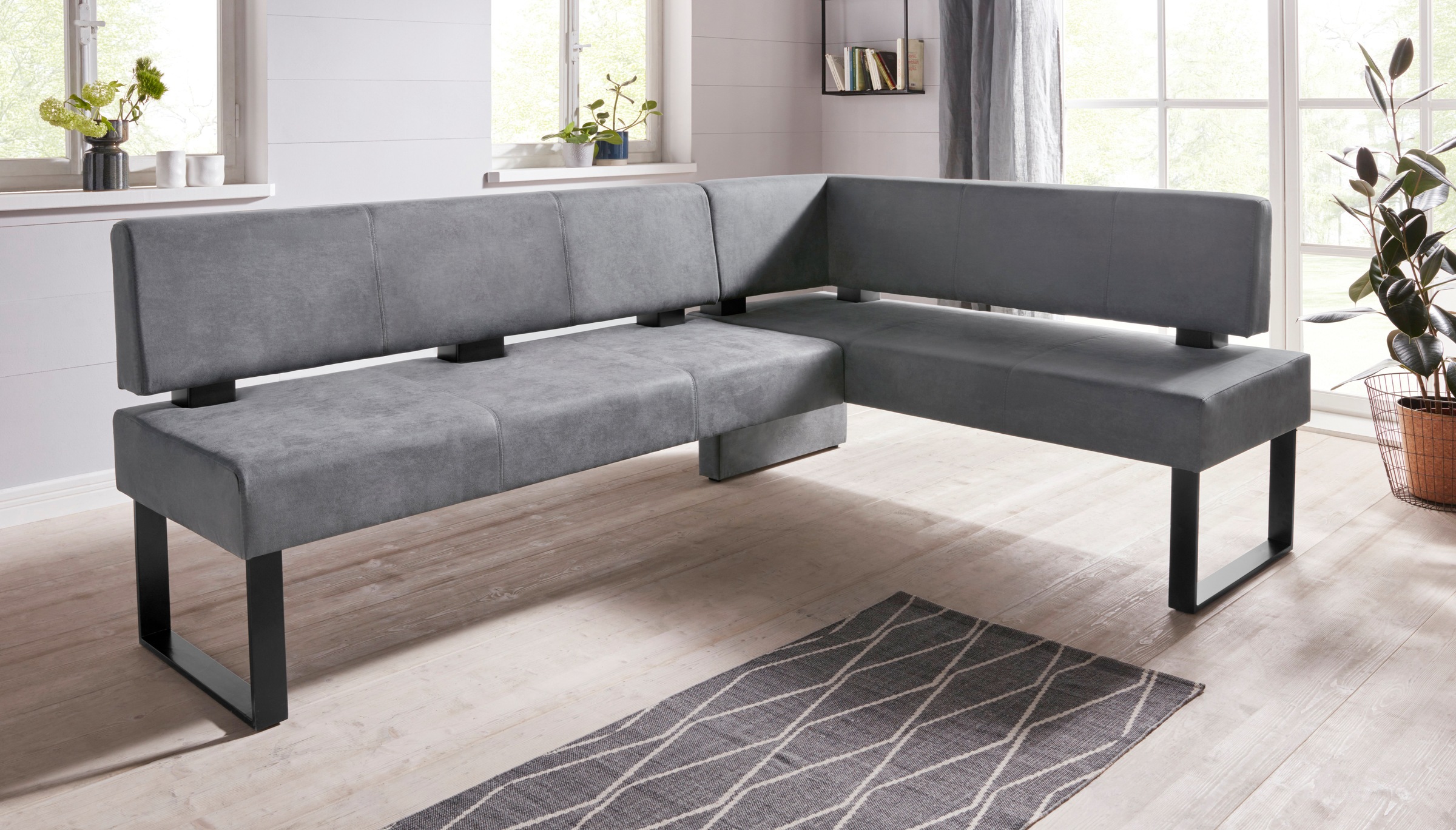 GOODproduct Eckbank »Oliver mit Metallgestell, Küchenbank« verschiedene Bezüge Cord Esszimmerbank OTTOs Choice