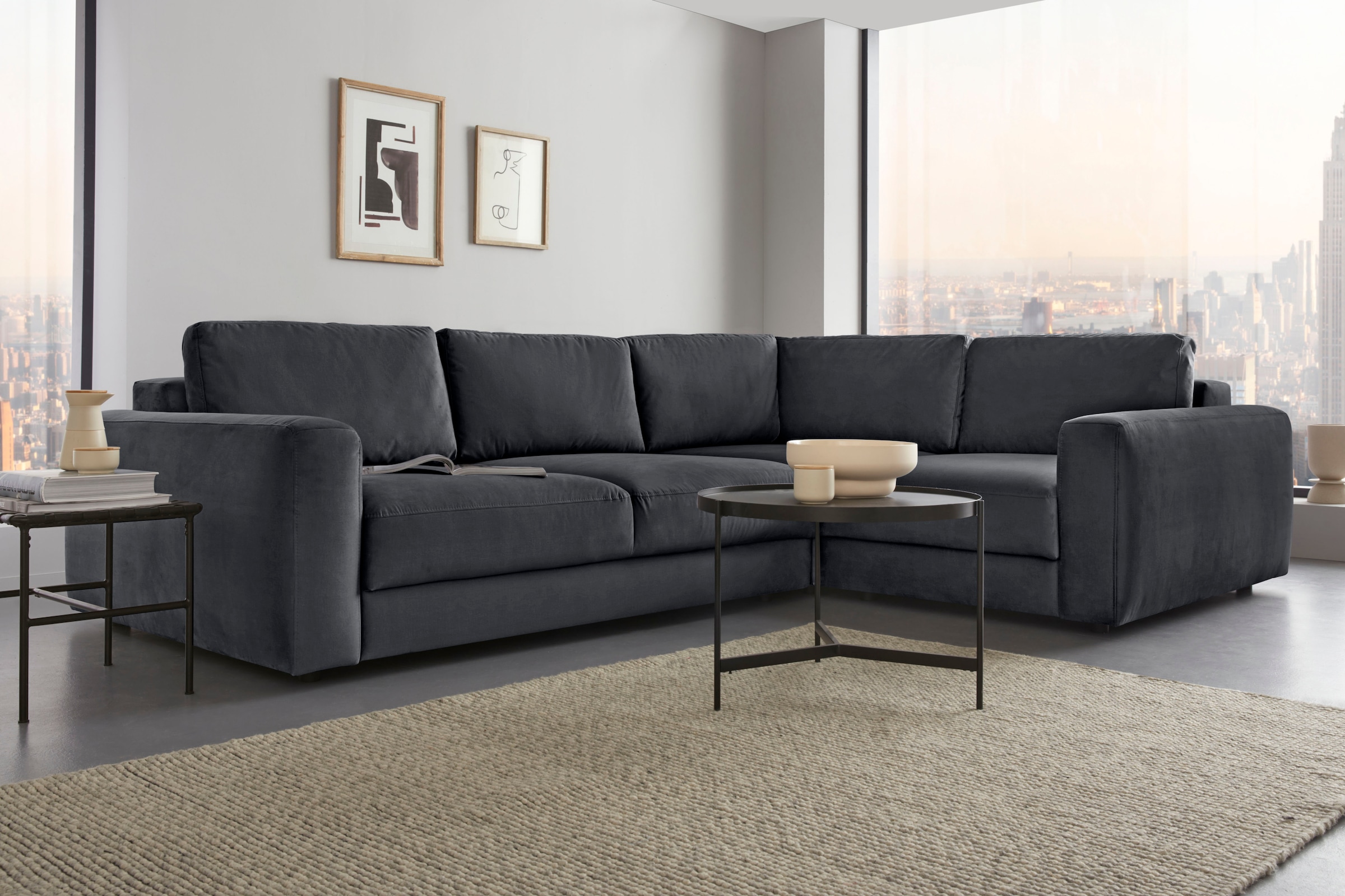 Image of Home affaire Ecksofa "Bloomfield, Mega Polsterecke, Breite 289cm, viel Platz, L-Form" In verschiedenen Grössen