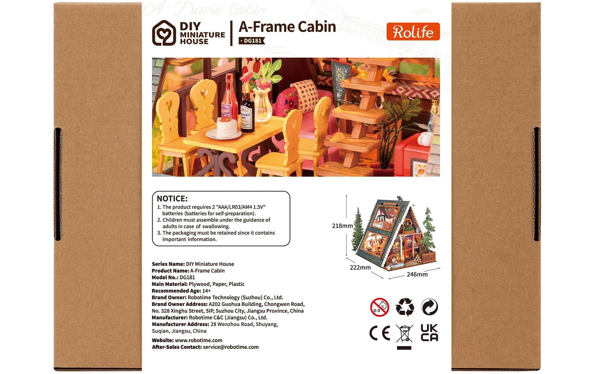   Modellbausatz »Rolife A-Frame Cabin Gebäude-Bausatz Holz« 336 Stk. tlg.