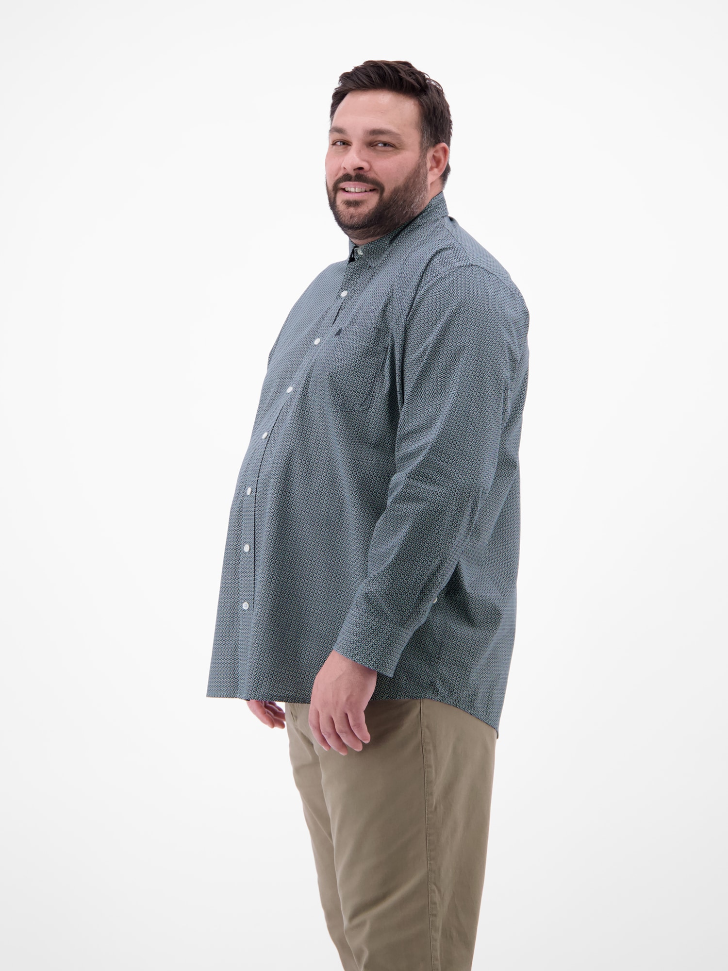 LERROS Langarmhemd »Langarmhemd mit Kentkragen aus 100% Baumwolle«