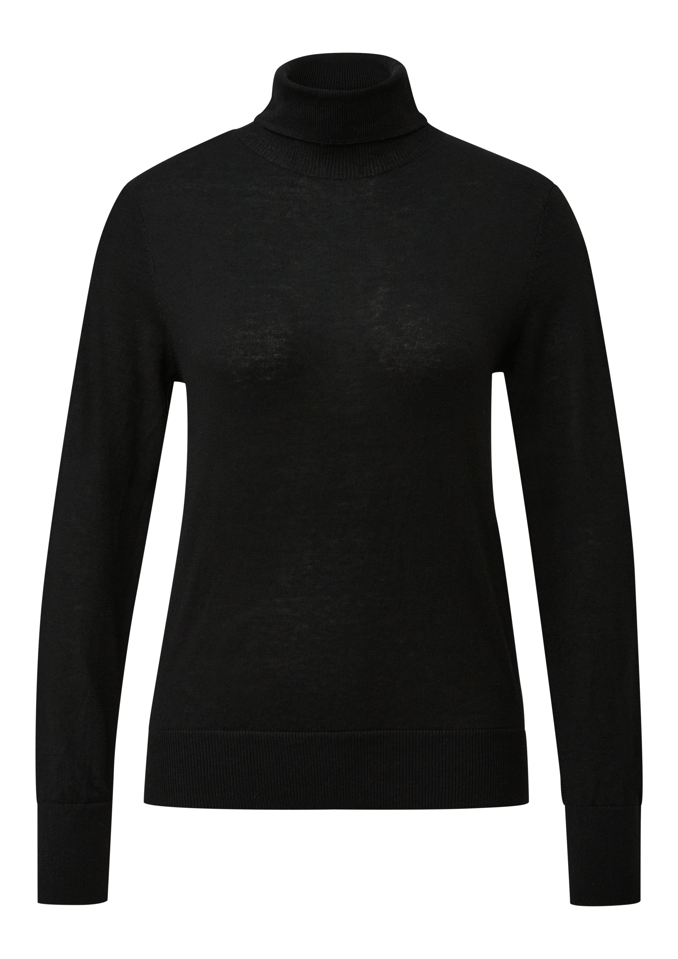 Image of s.Oliver BLACK LABEL Rollkragenpullover mit Wolle / Unifarben