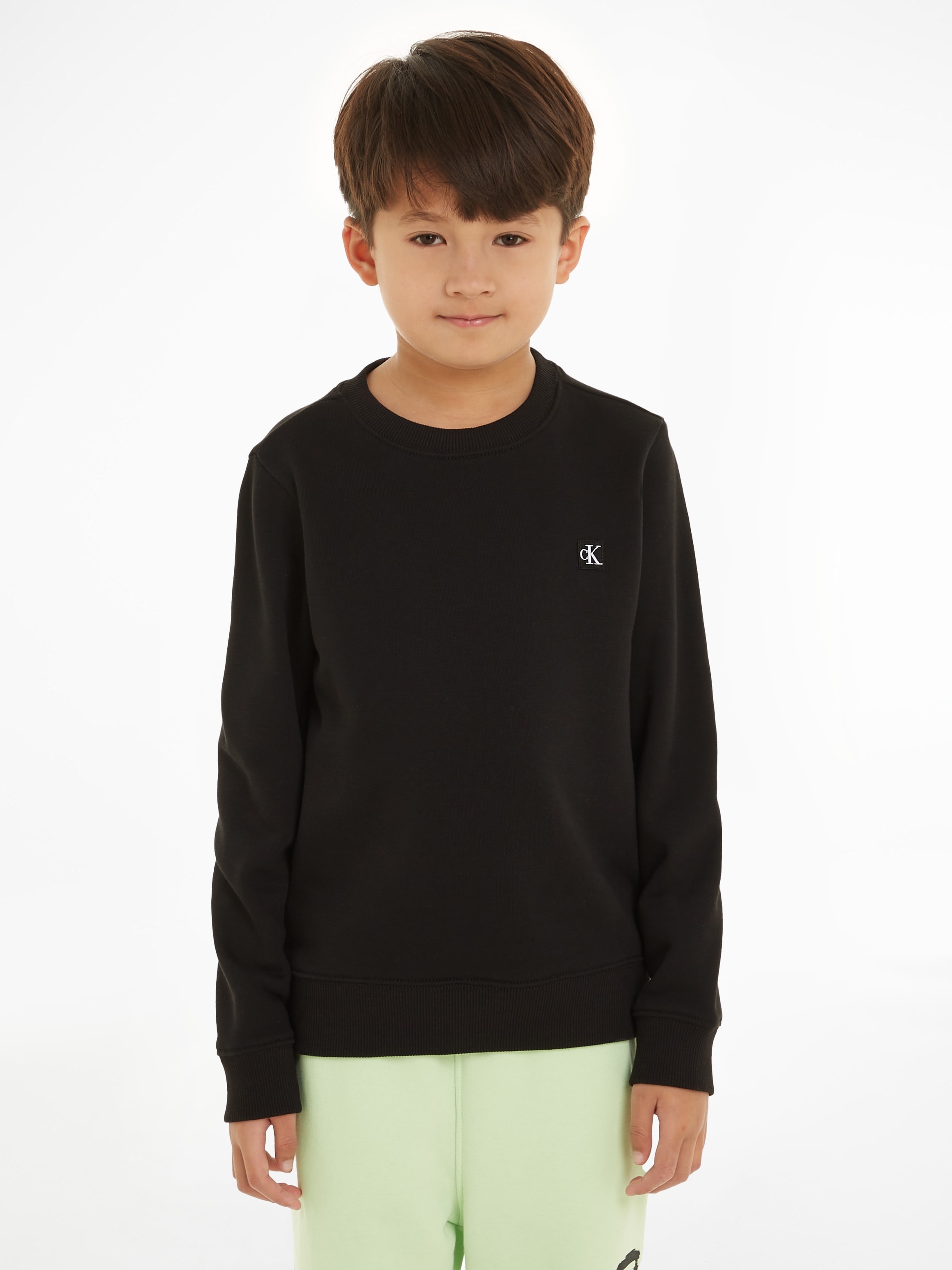 Calvin Klein Jeans Sweatshirt »MONOGRAM MINI BADGE CREWNECK«, für Kinder bis 16 Jahre