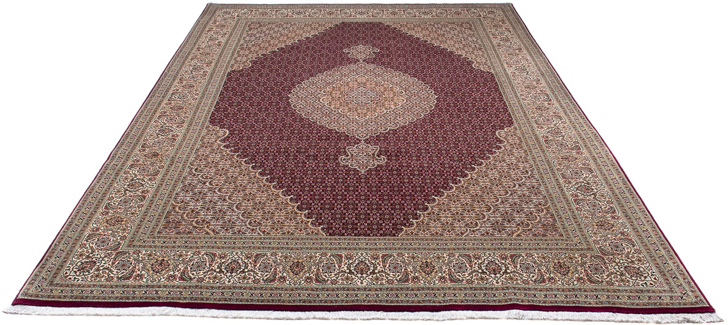 Image of morgenland Orientteppich »Perser - Täbriz - 300 x 200 cm - dunkelrot«, rechteckig, 10 mm Höhe, Wohnzimmer, Handgeknüpft, Einzelstück mit Zertifikat bei Ackermann Versand Schweiz