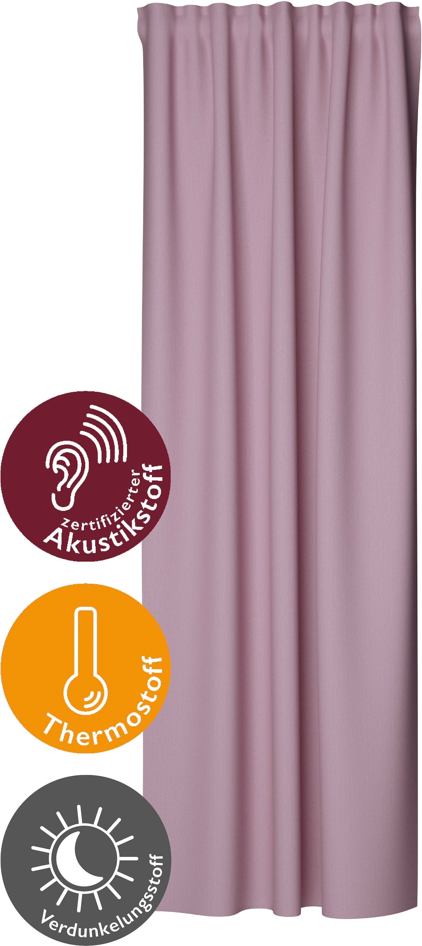 HOMING Rideau »Galdin« Bande multifonctionnelle 1 cuis tlg. Verdunklungsvorhang, blickdicht, Thermo, Energiesparend