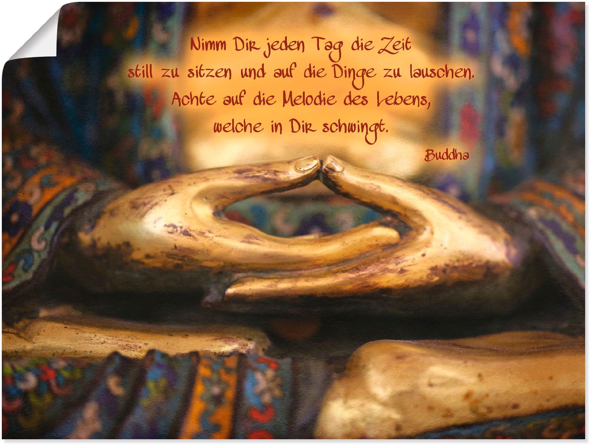 Image of Artland Wandbild »Weisheit«, Religion, (1 St.), in vielen Grössen & Produktarten -Leinwandbild, Poster, Wandaufkleber / Wandtattoo auch für Badezimmer geeignet bei Ackermann Versand Schweiz