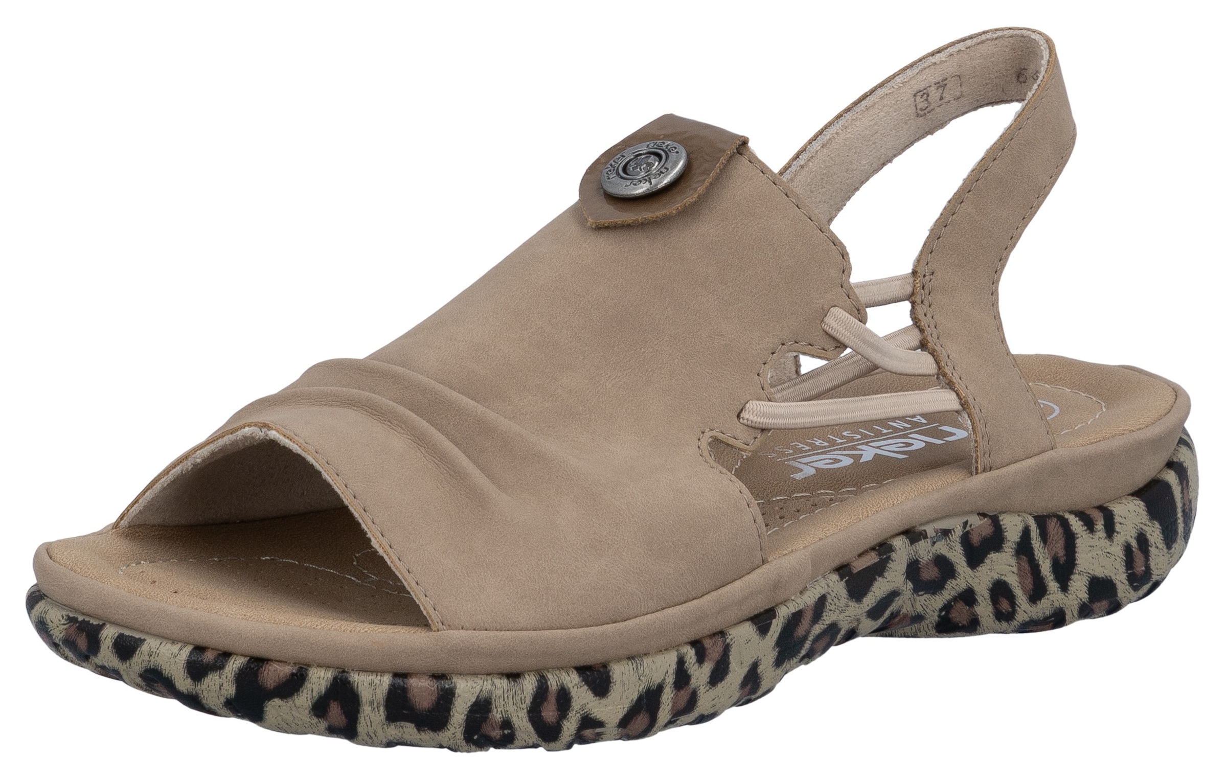 Rieker Sandale  Chaussure d'été, chaussure de vacances, chaussure à enfiler avec élastiques latéraux