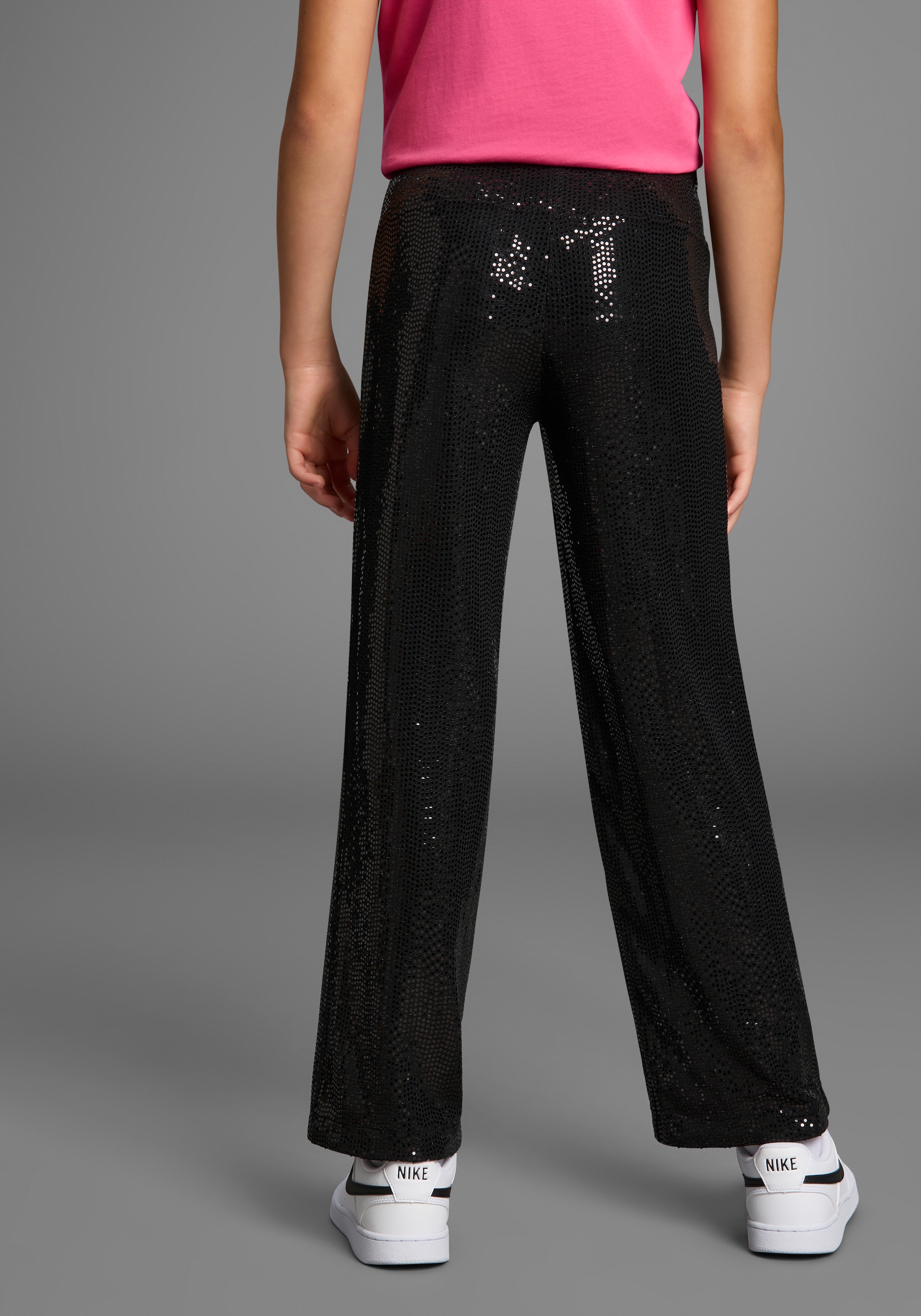 Bruno Banani Pantalon à enfiler »Weite Hose mit Glitzer«  NEUHEIT: BRUNO BANANI für TEENS! Weite Pailletten-Hose