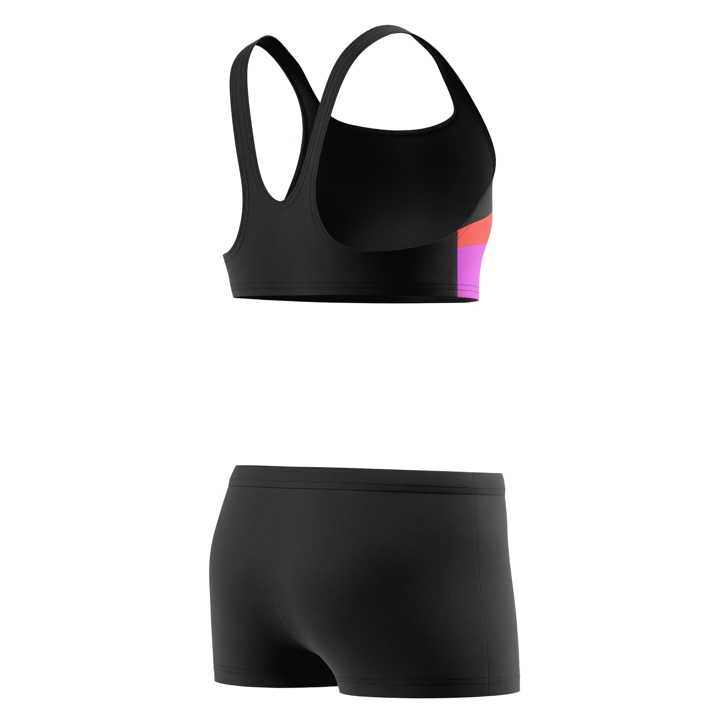 Speedo Bikini bustier »HYPERBOOM BUTTERFLY BACK 2PC BLK/PNK«