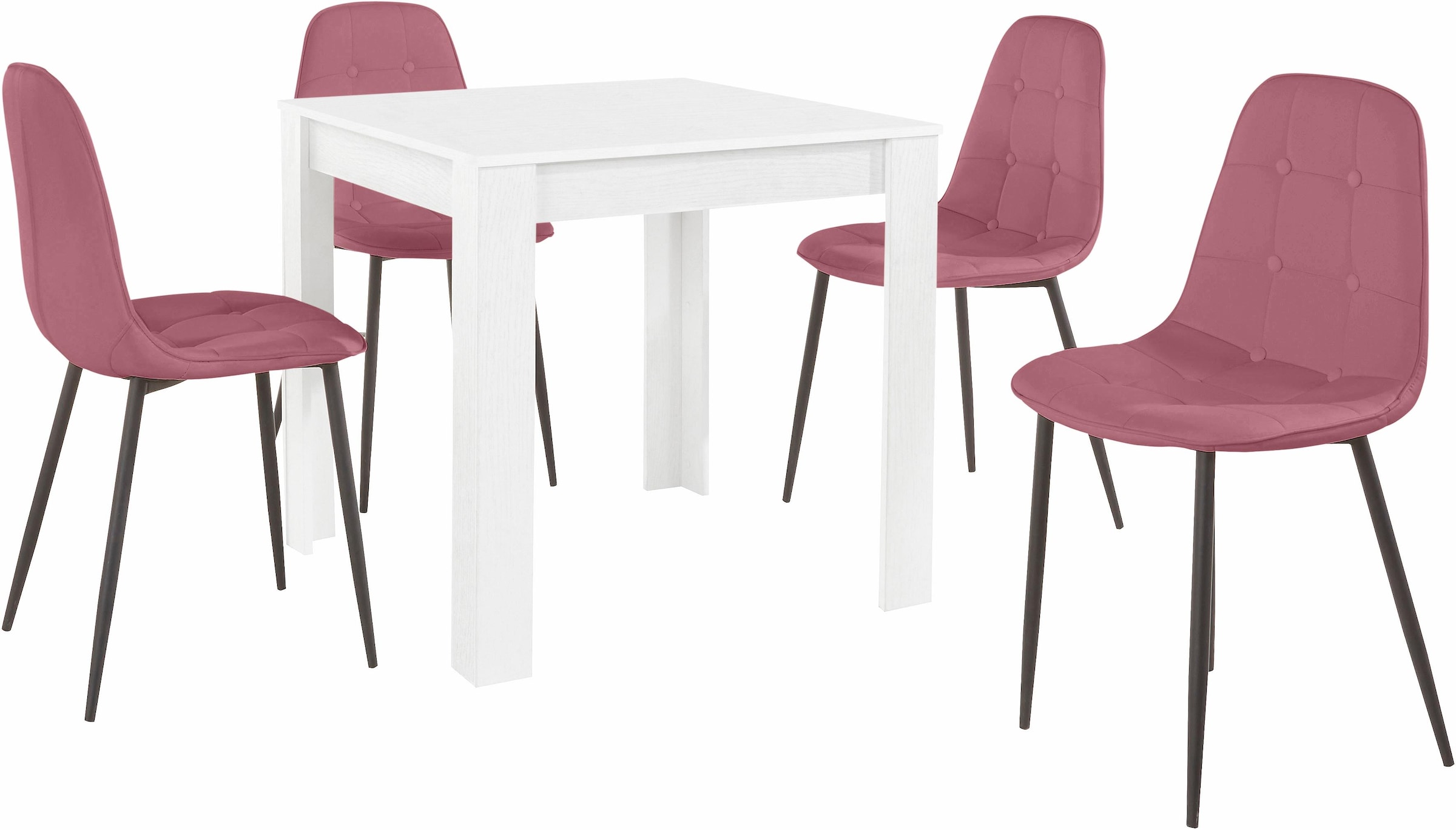 INOSIGN Essgruppe, (Set, 5 tlg.), mit Esstisch 80 cm breit