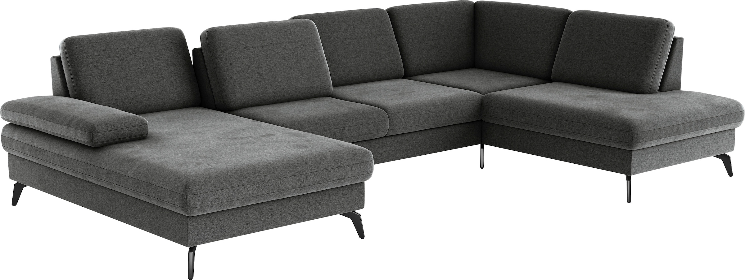 sit&more Wohnlandschaft »Morris U-Form, inkl. Sitztiefenverstellung«, wahlweise mit Armteilverstellung, Bettfunktion & Bettkasten